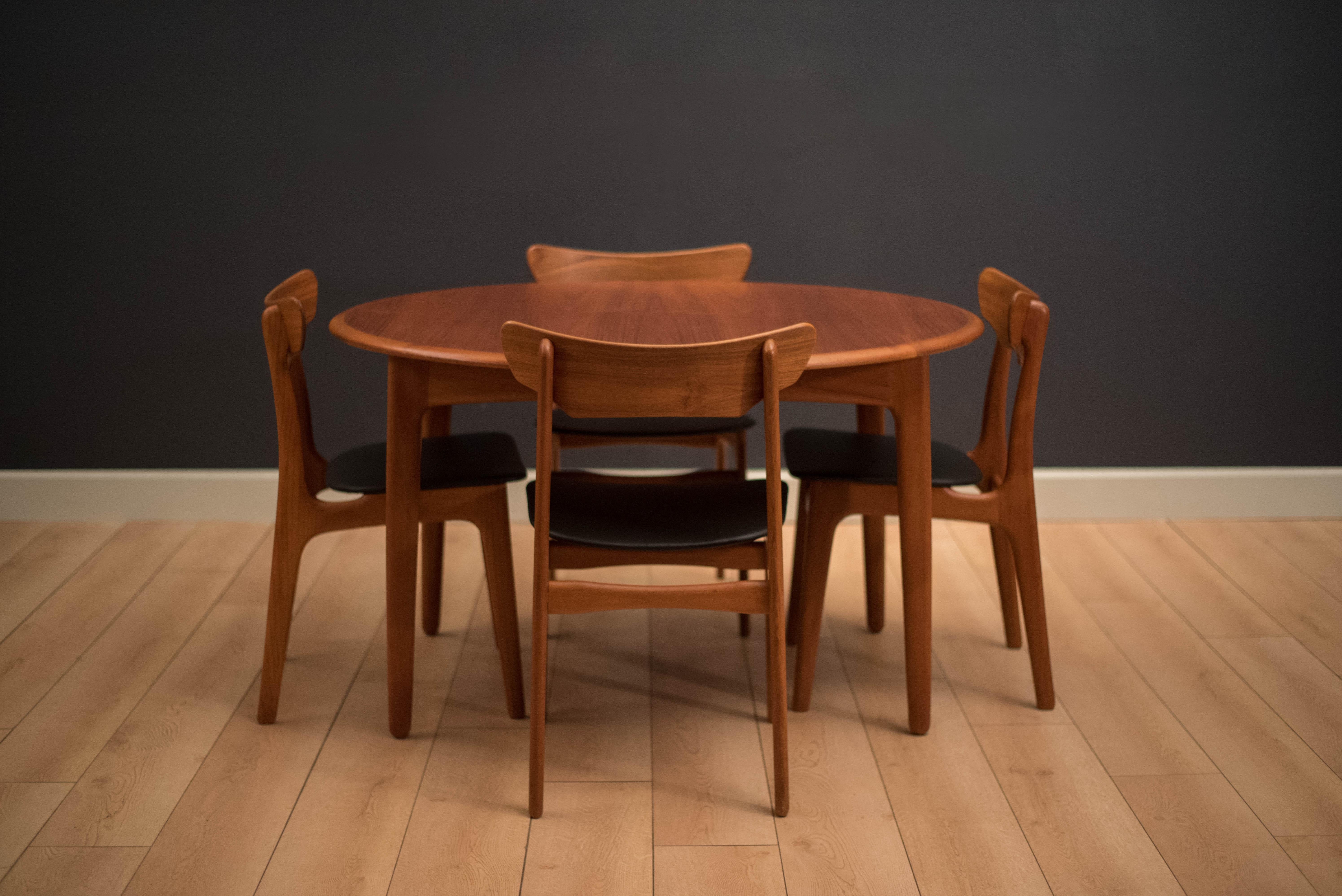 Danish Expandable Teak Dining Table by Svend Madsen 2