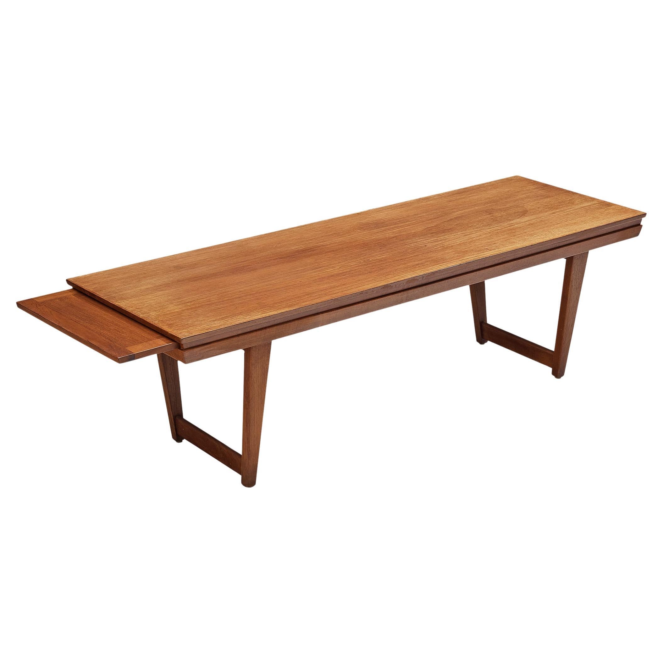 Danish Extendable Coffee Table in Teak  For Sale