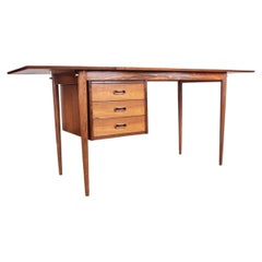 Scrivania danese allungabile in palissandro e ottone, modello OS 51, Arne Vodder/Sibast.