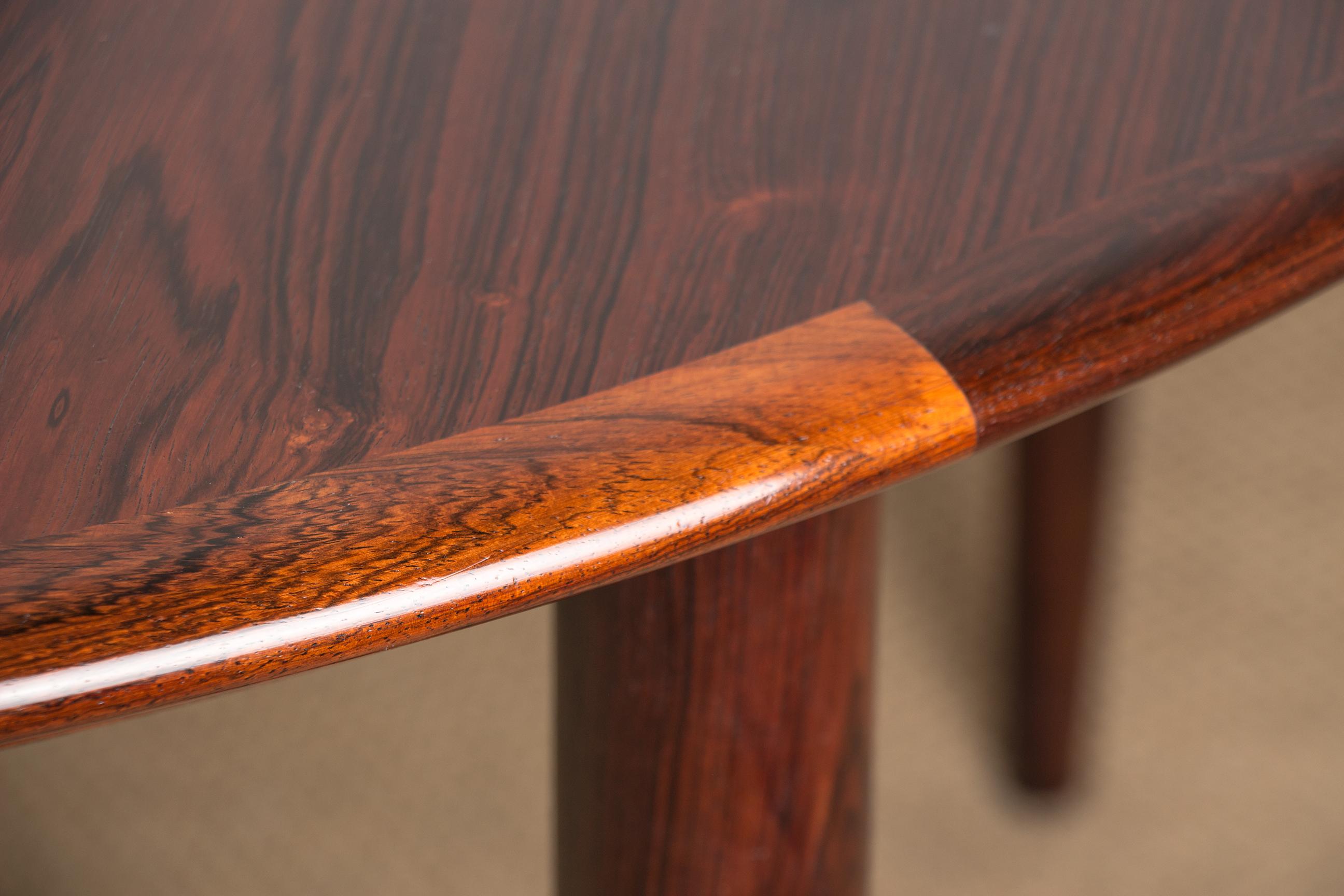 Danish Extendable Dining Table in Rio Rosewood Model 55, Arne Vodder for Sibast For Sale 7