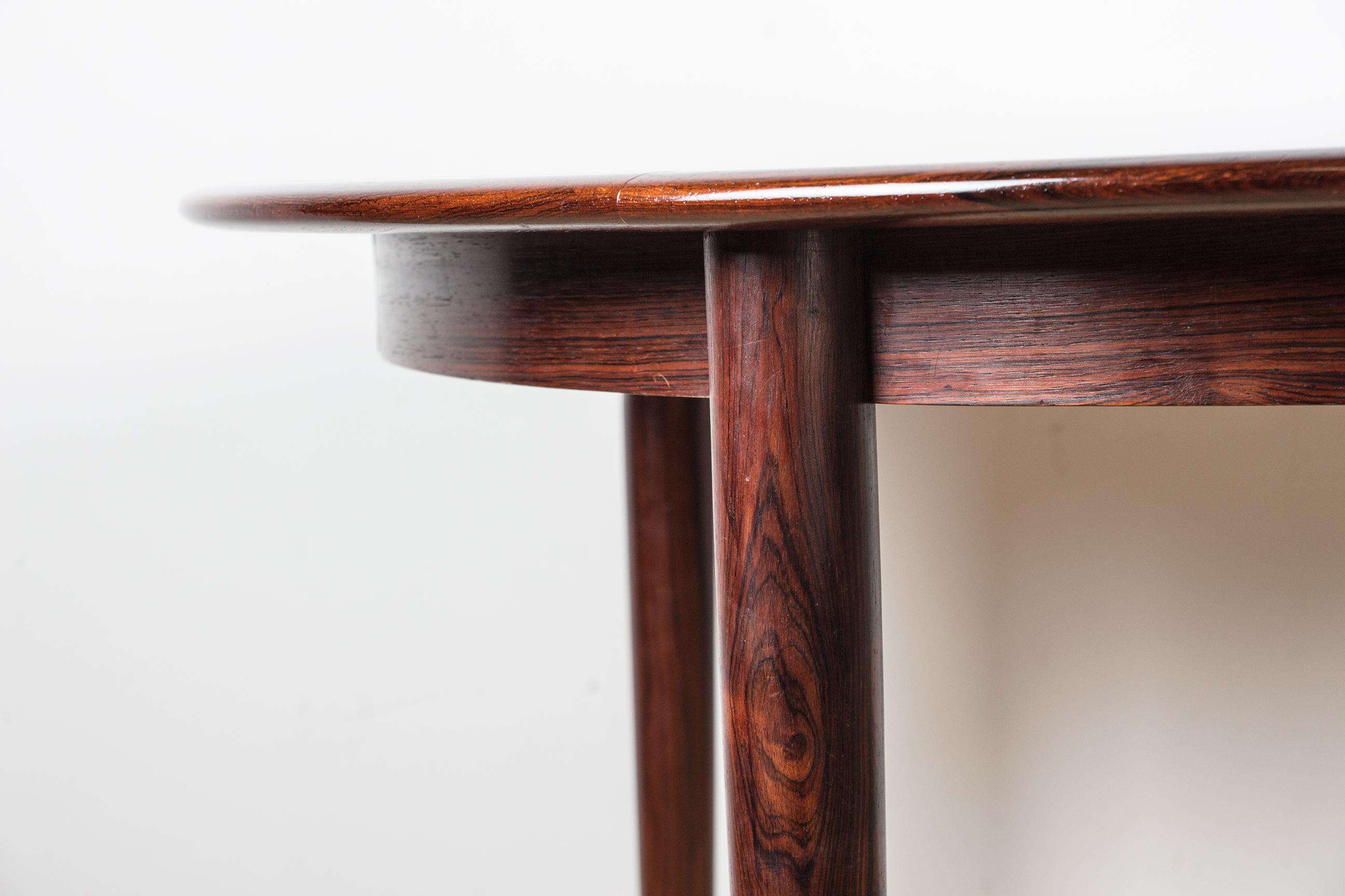 Mid-20th Century Danish Extendable Dining Table in Rio Rosewood Model 55, Arne Vodder for Sibast For Sale