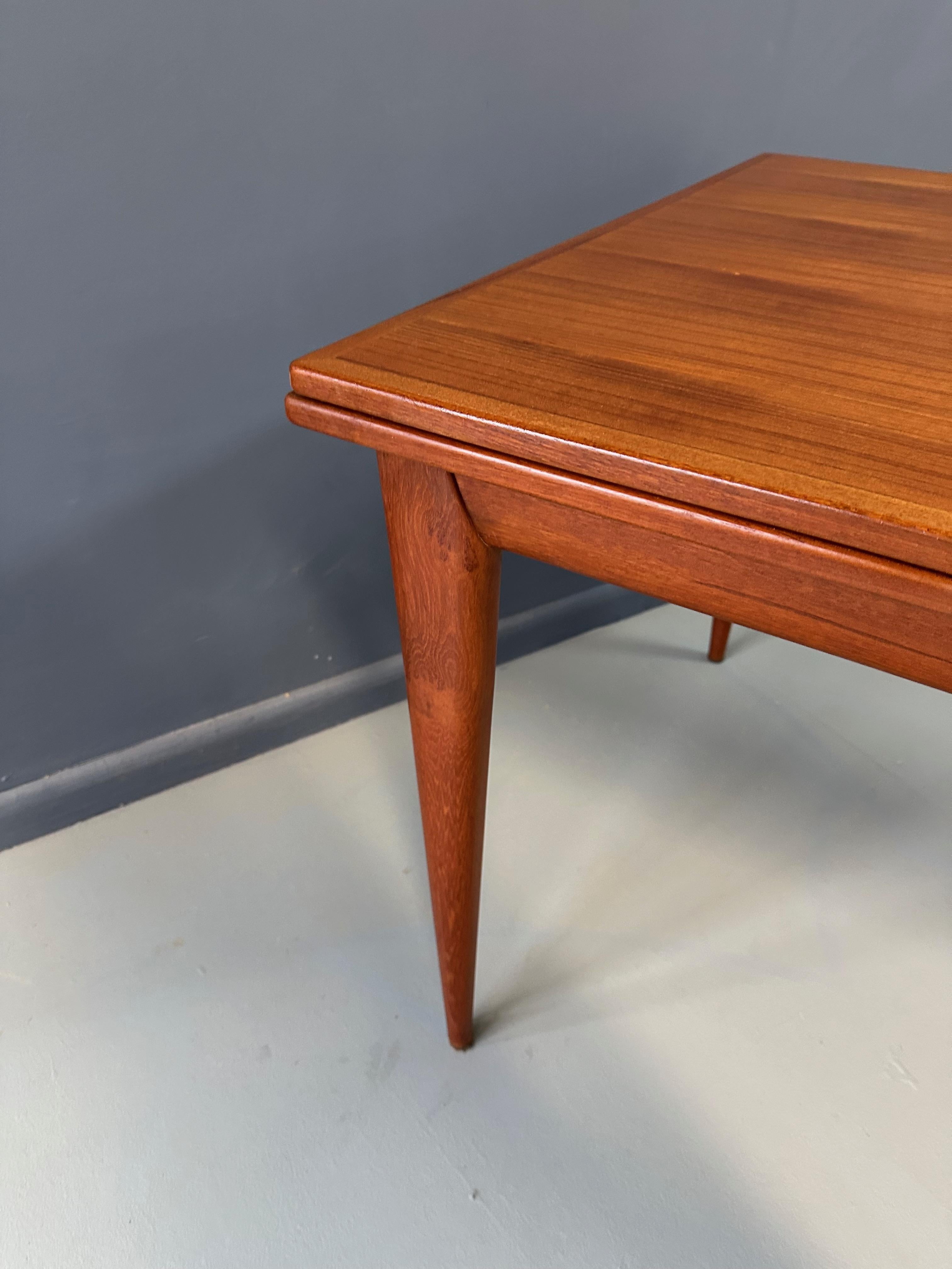 20th Century Danish Extendable Dining Table in Teak by Niels O. Møller for J.L. Møller For Sale