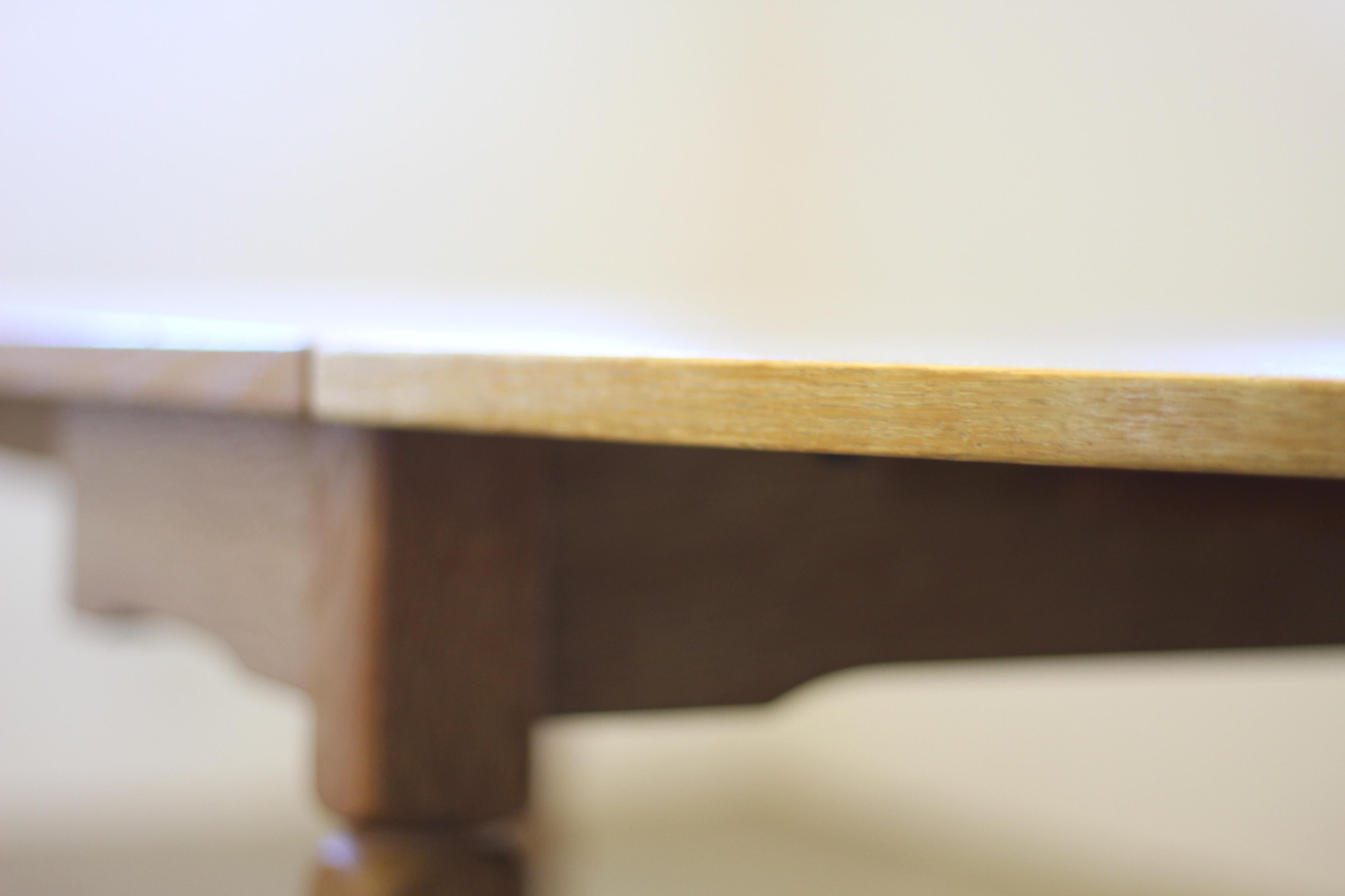 Mid-20th Century Danish Extendable Dining Table with leafs in Oak style of Henning Kjærnulf, 1960 For Sale