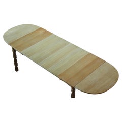 Danish Extendable Dining Table with leafs in Oak style of Henning Kjærnulf, 1960
