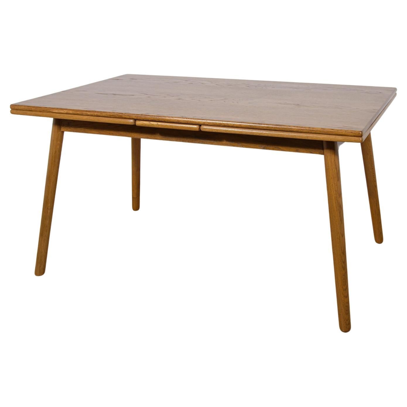 Danish Extendable Oak Dining Table, 1960s For Sale