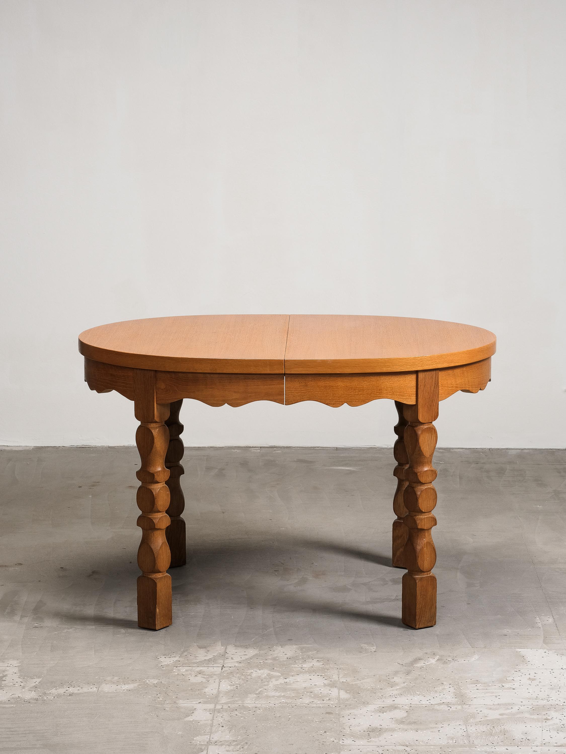 Danish Extendable Oak Dining Table by CJ Rosengaarden, 1960s im Angebot 5