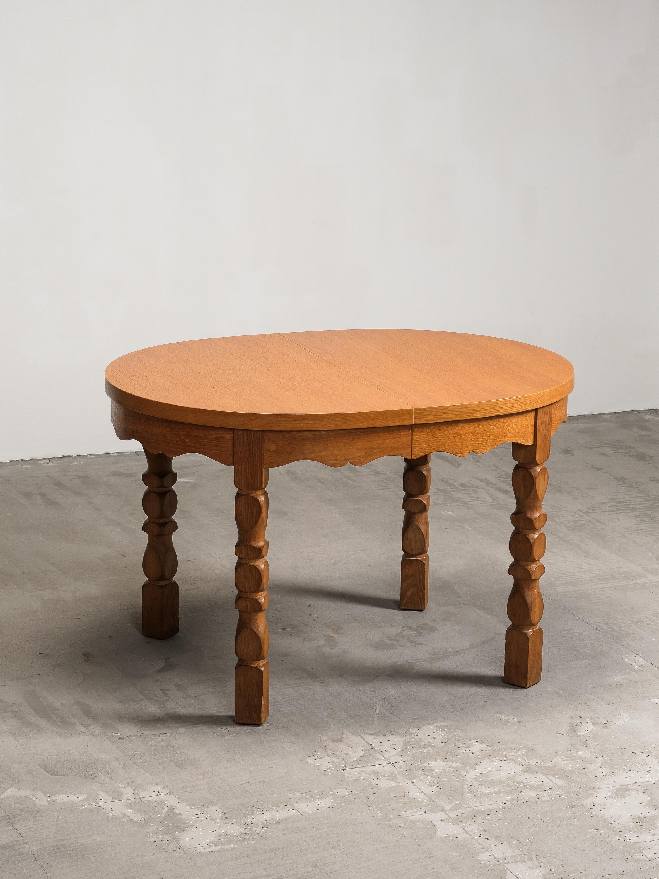 Danish Extendable Oak Dining Table by CJ Rosengaarden, 1960s im Angebot 6