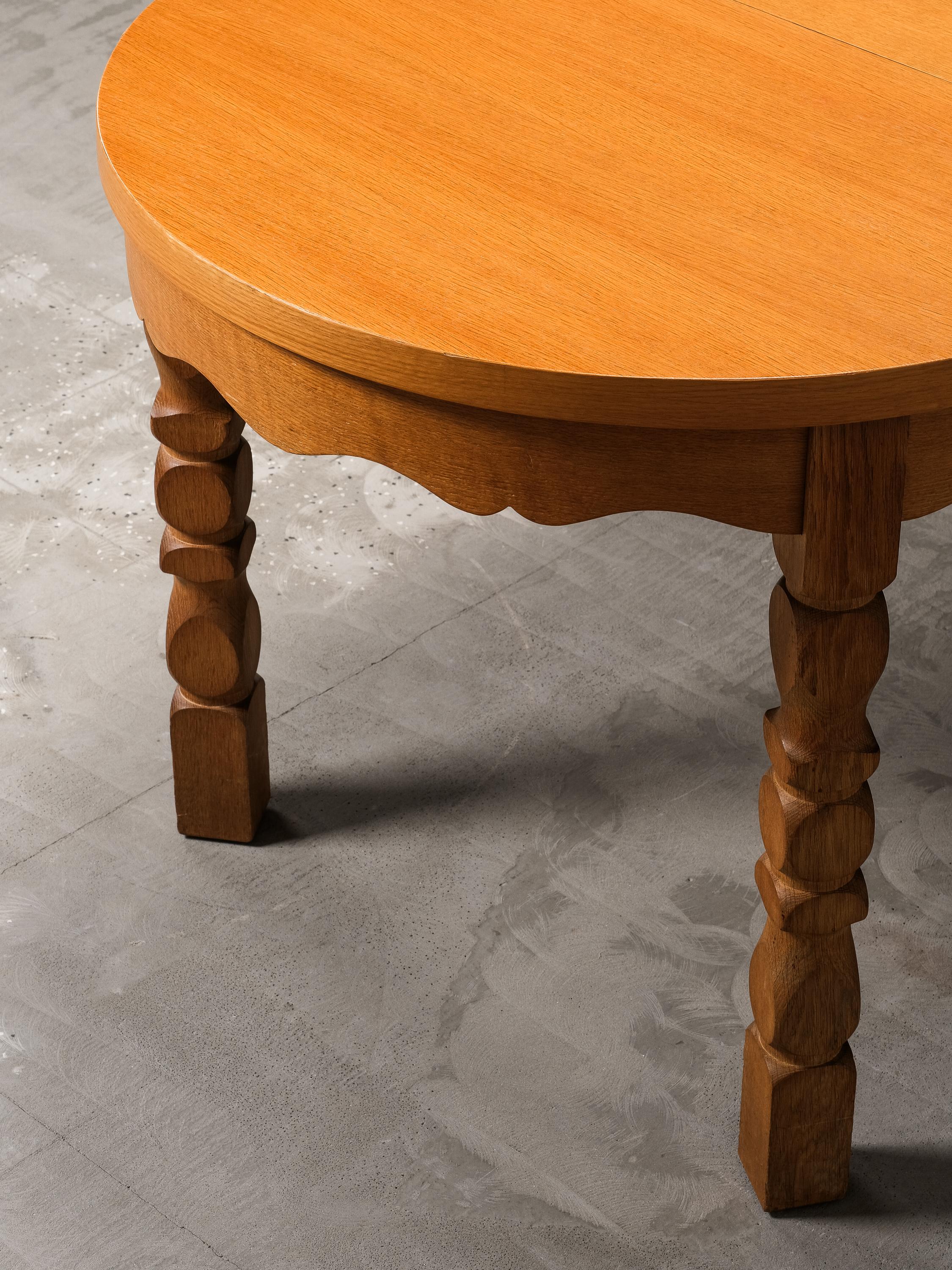 Danish Extendable Oak Dining Table by CJ Rosengaarden, 1960s im Angebot 1