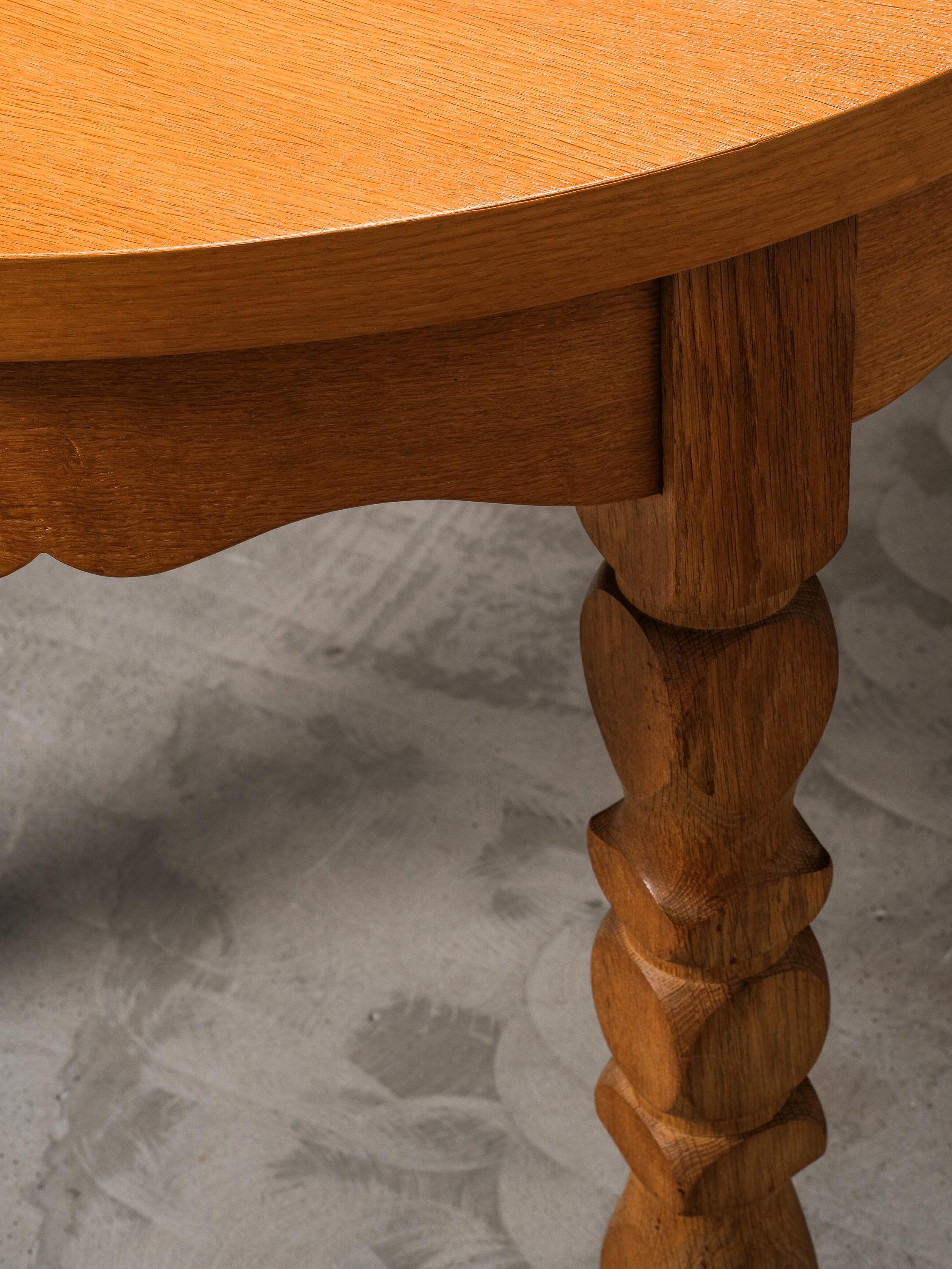 Danish Extendable Oak Dining Table by CJ Rosengaarden, 1960s im Angebot 2