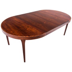 Danish Extendable Round Dining Table in Rosewood