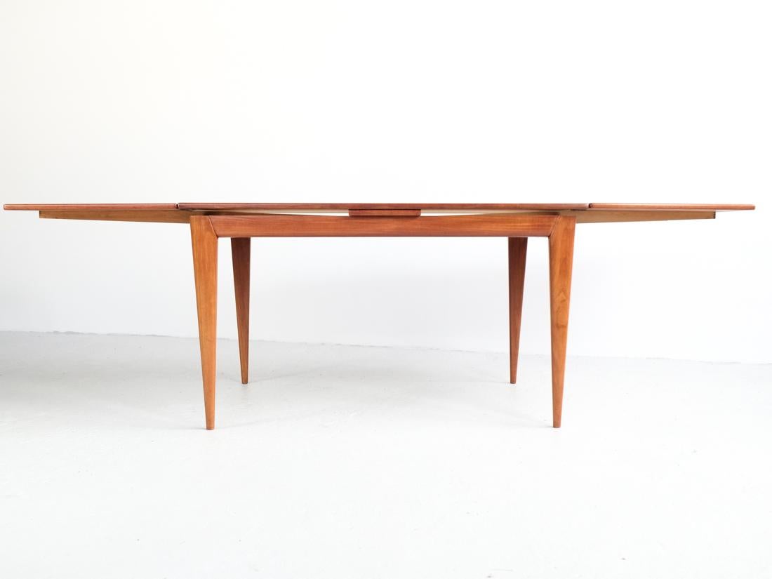 Danish Extendable Table in Teak with 2 Extensions by Møller, 1960s 4
