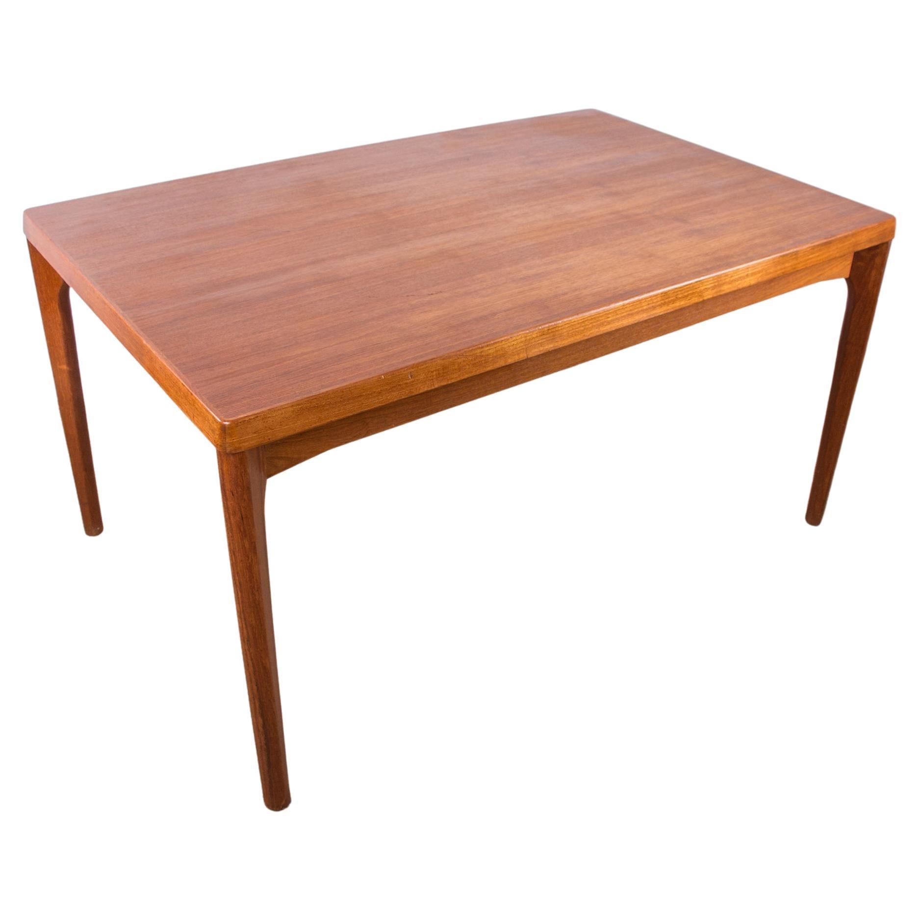 Danish extendable teak dining table by Henning Kjaernulf for Vejle Stole 1960. For Sale