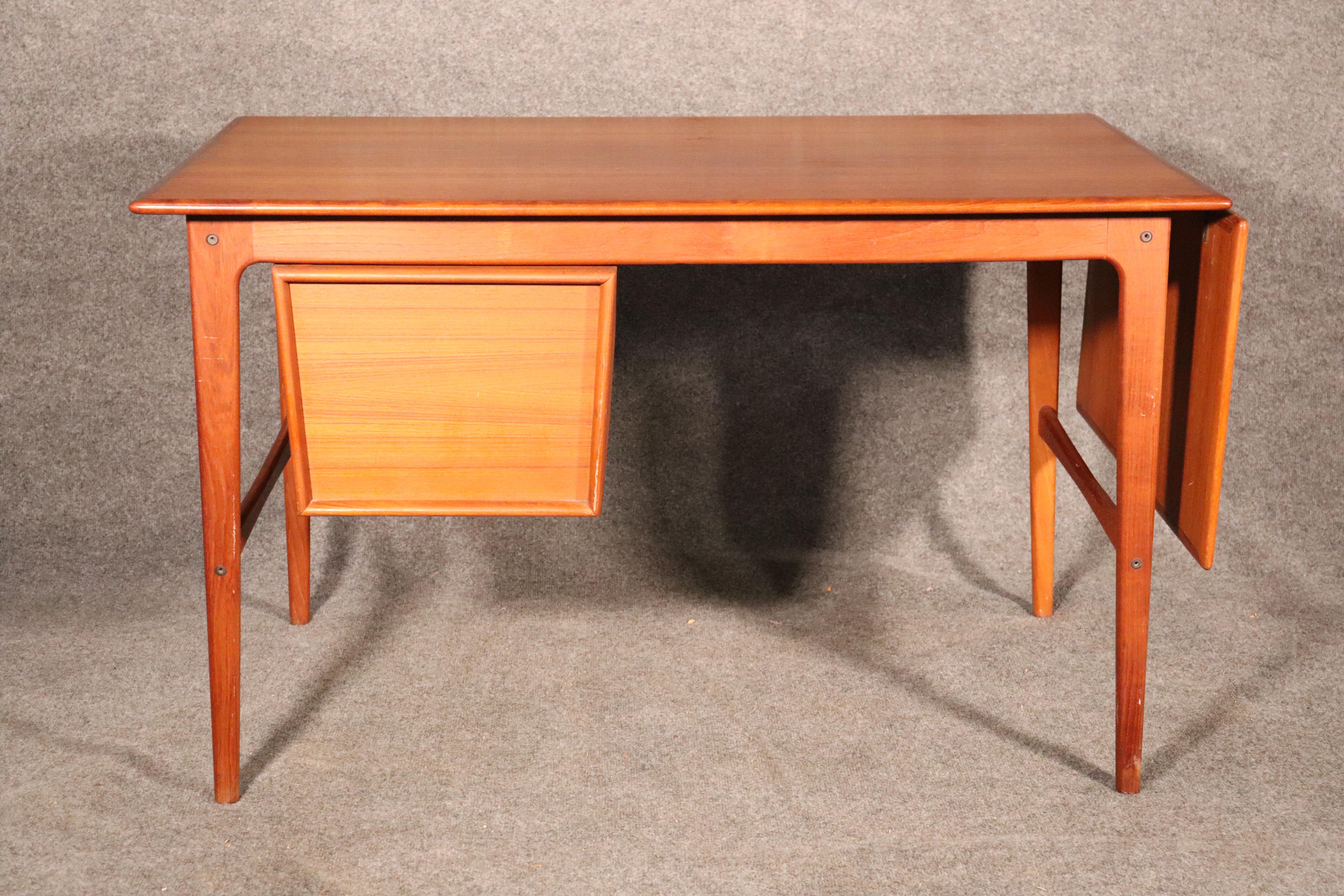 Teak Danish Extending Desk For Sale