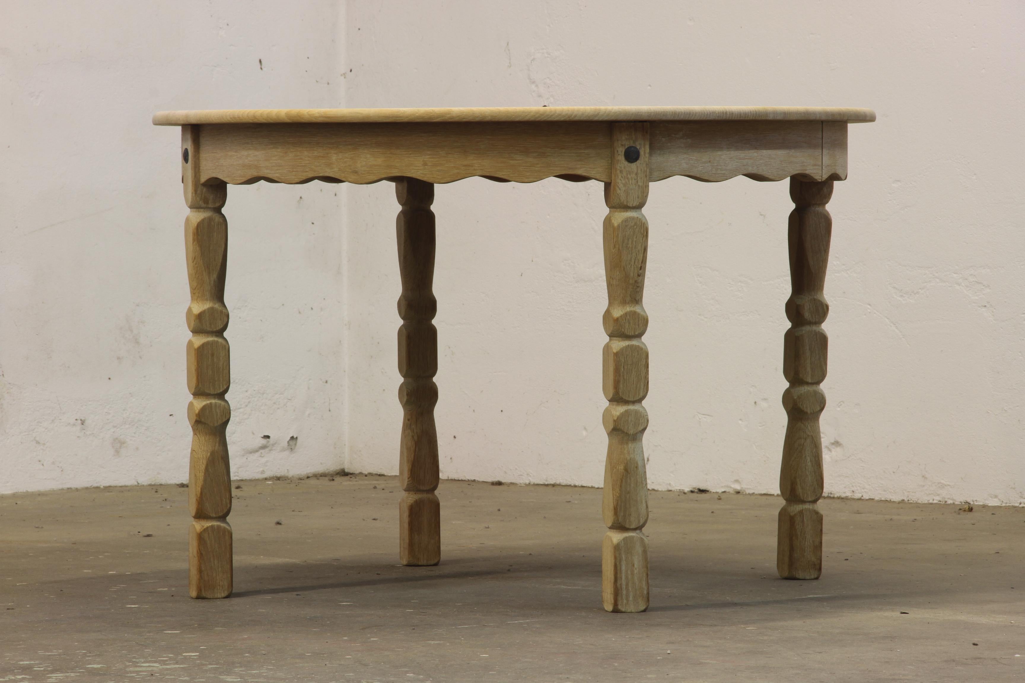 Mid-Century Modern Danish Extending Dining Table in Light Raw Oak by Henning Kjærnulf