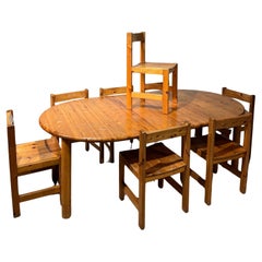 Danish extending dining table set by Rainer Daumiller