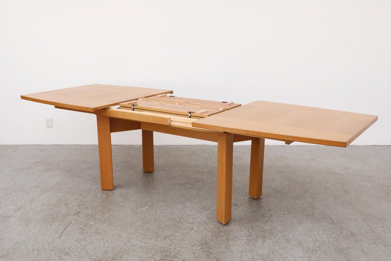 Mid-Century Danish Oak Extension Desk or Dining Table by Skovby