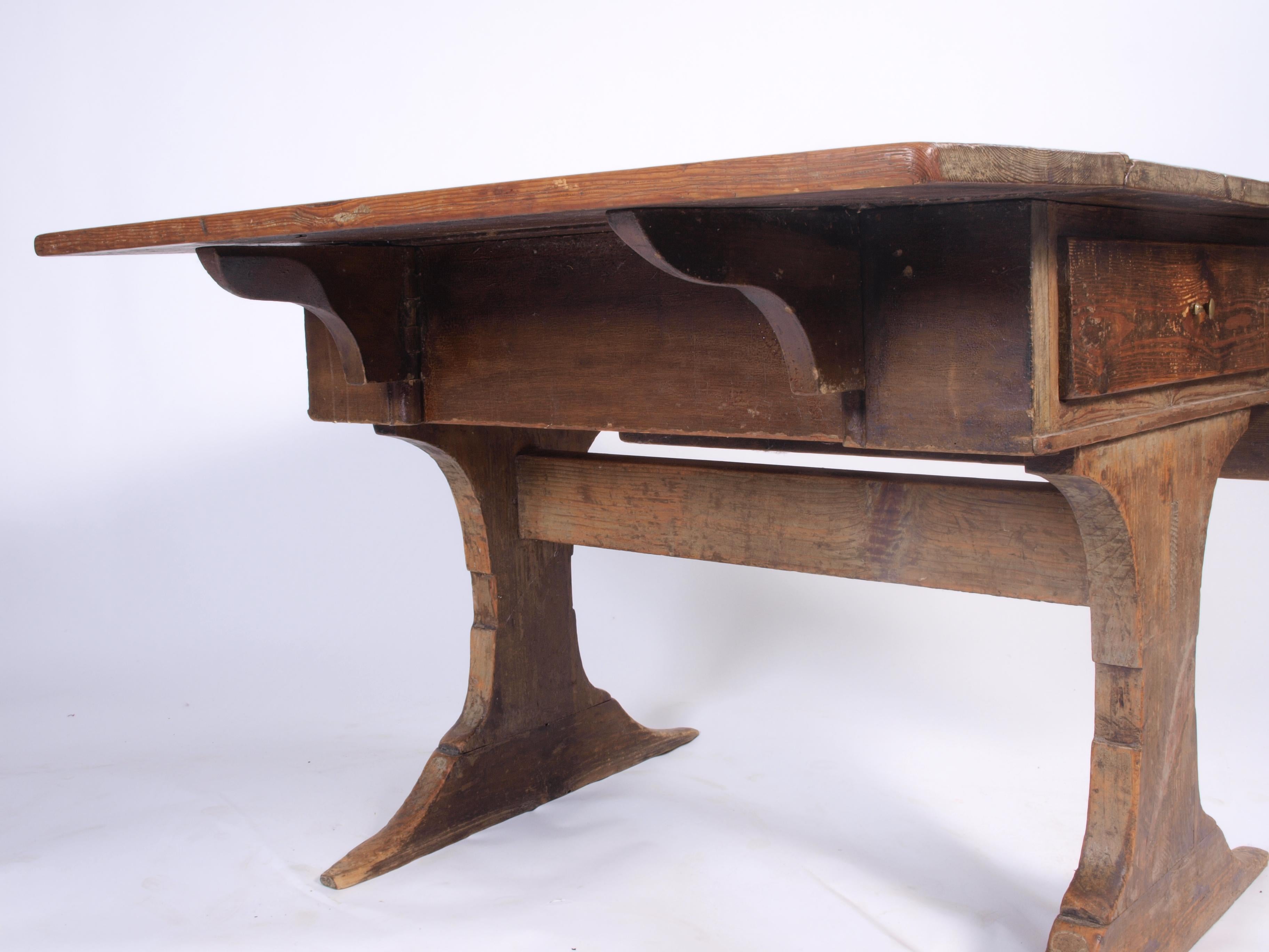 Danish Farmhouse Table, 1800s For Sale 2