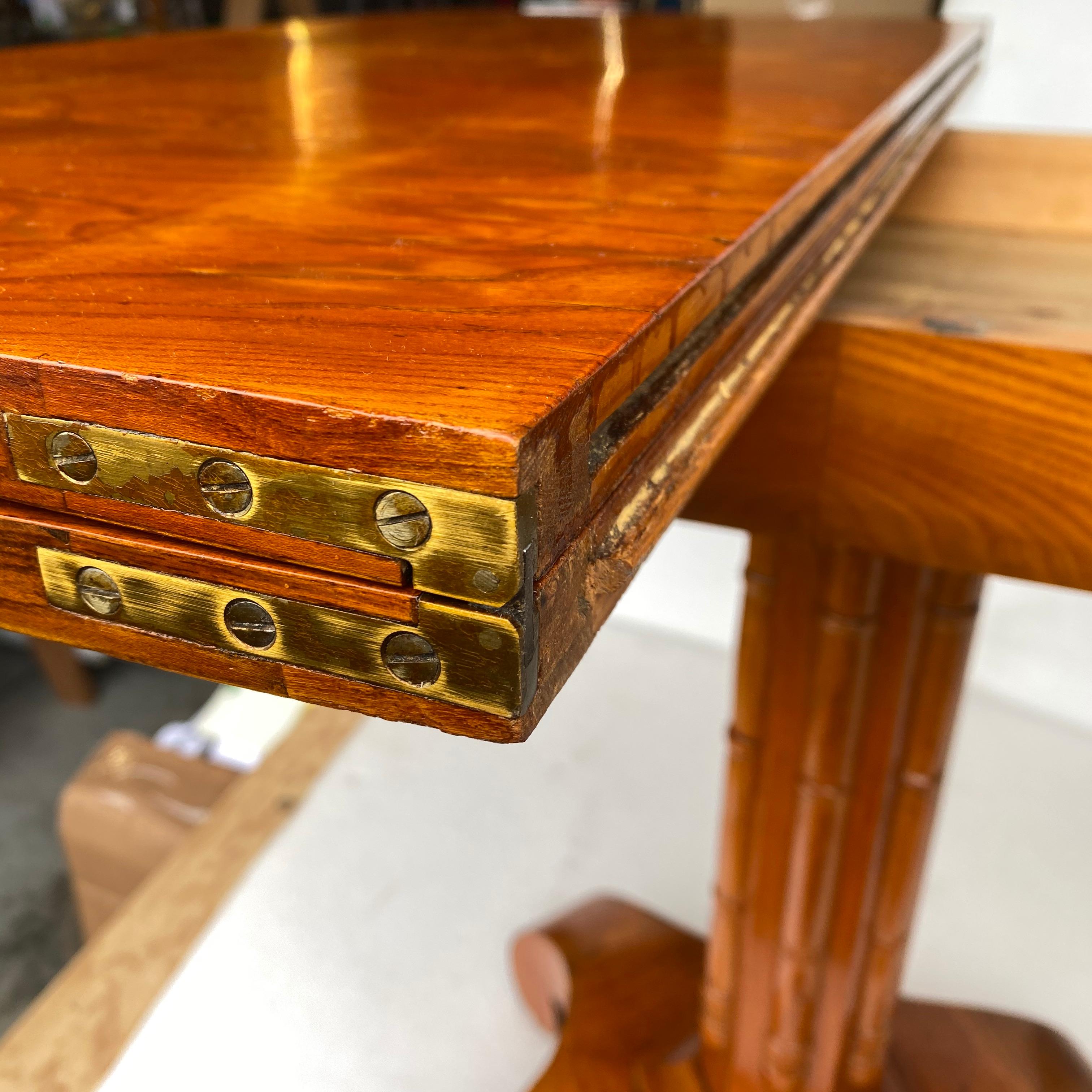 Danish Faux Bamboo Biedermeier Game Table 11