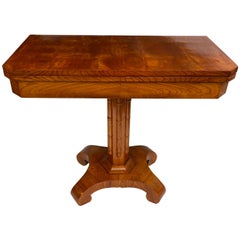 Danish Faux Bamboo Biedermeier Game Table