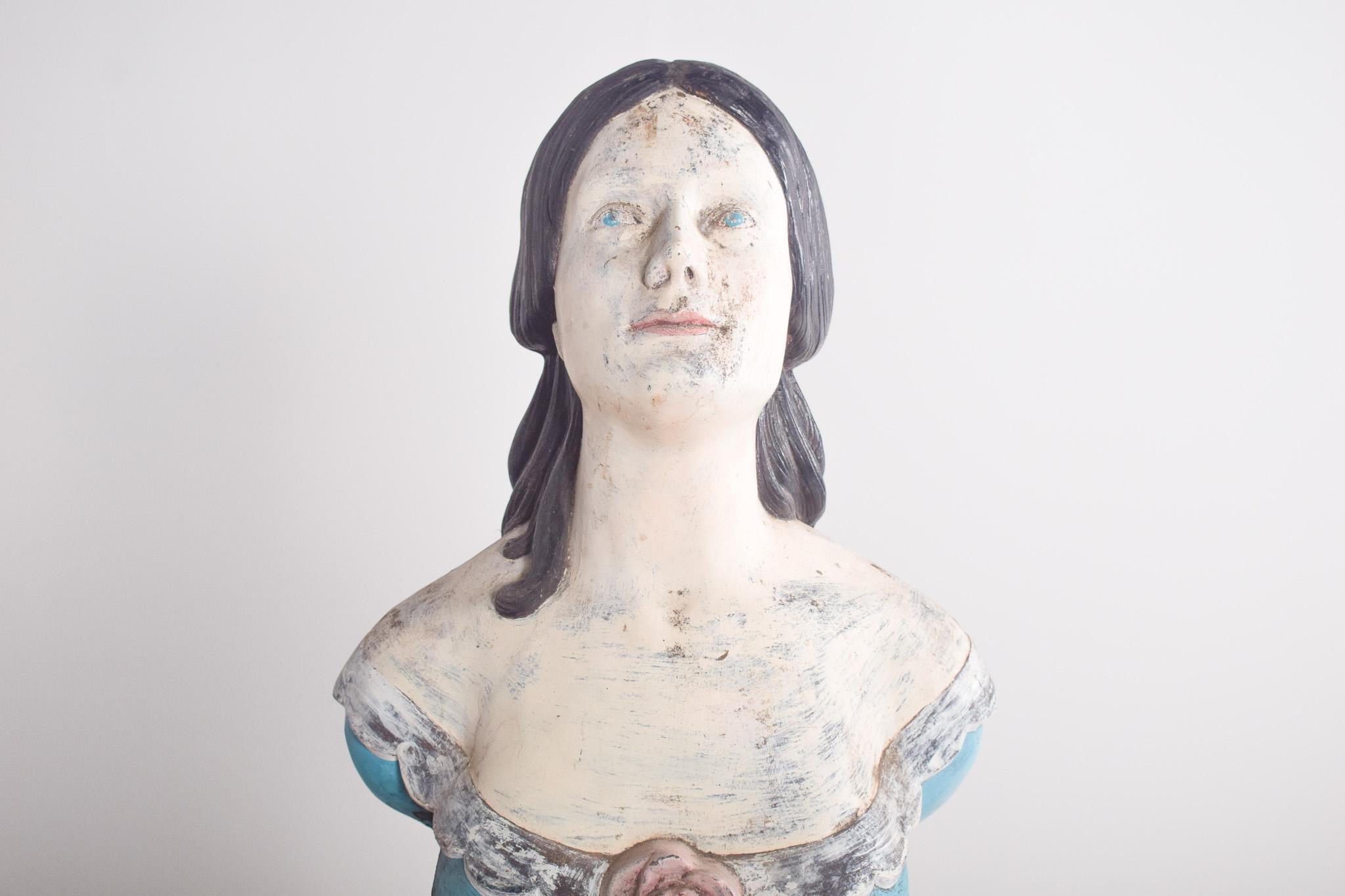 Mid-Century moderno Figura femminile danese, scultura in fibra di vetro da una nave in vendita