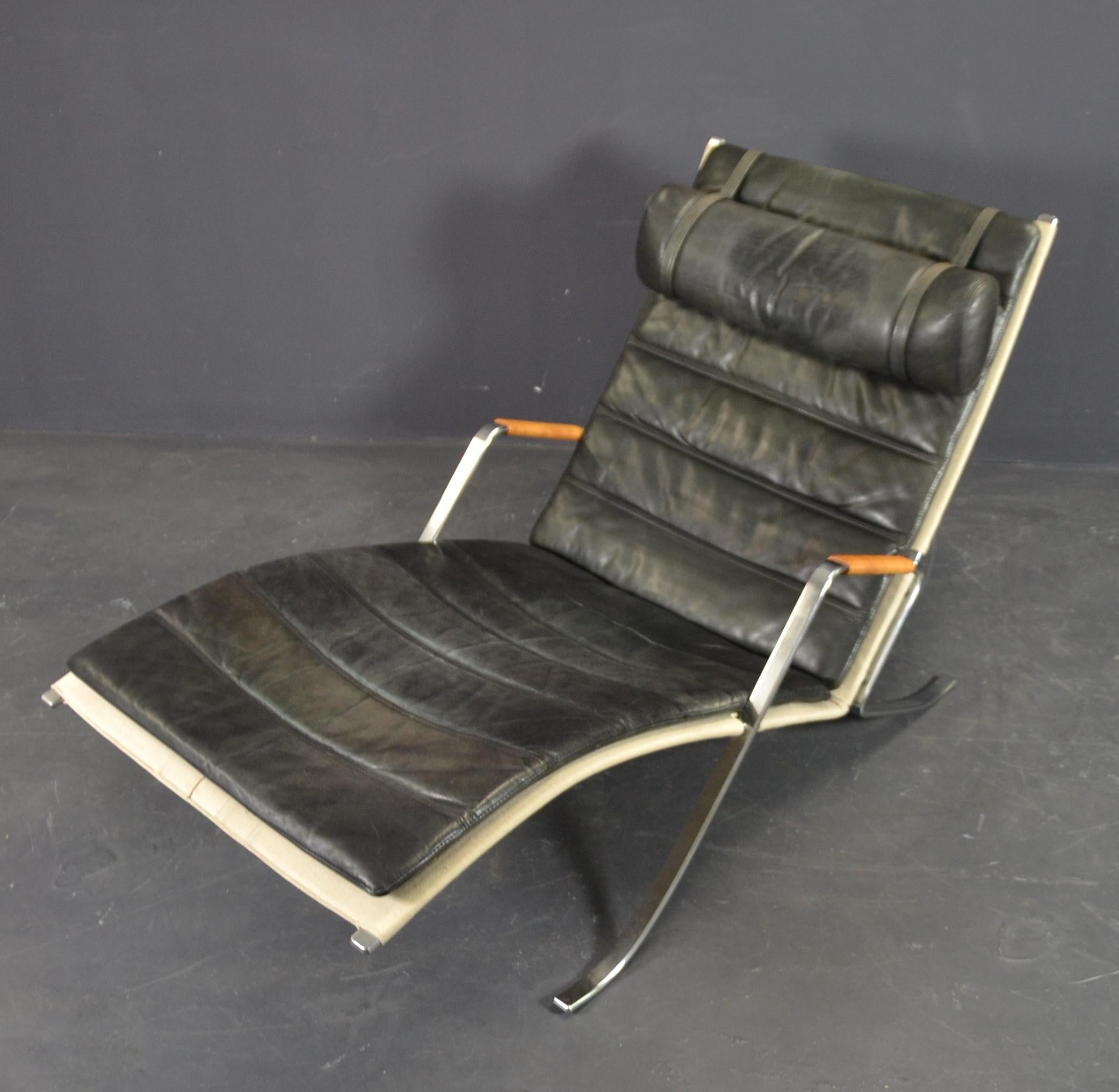 Danish FK 87 Grasshopper Chaise Lounge Fabricius & Kastholm, Lange Production 4