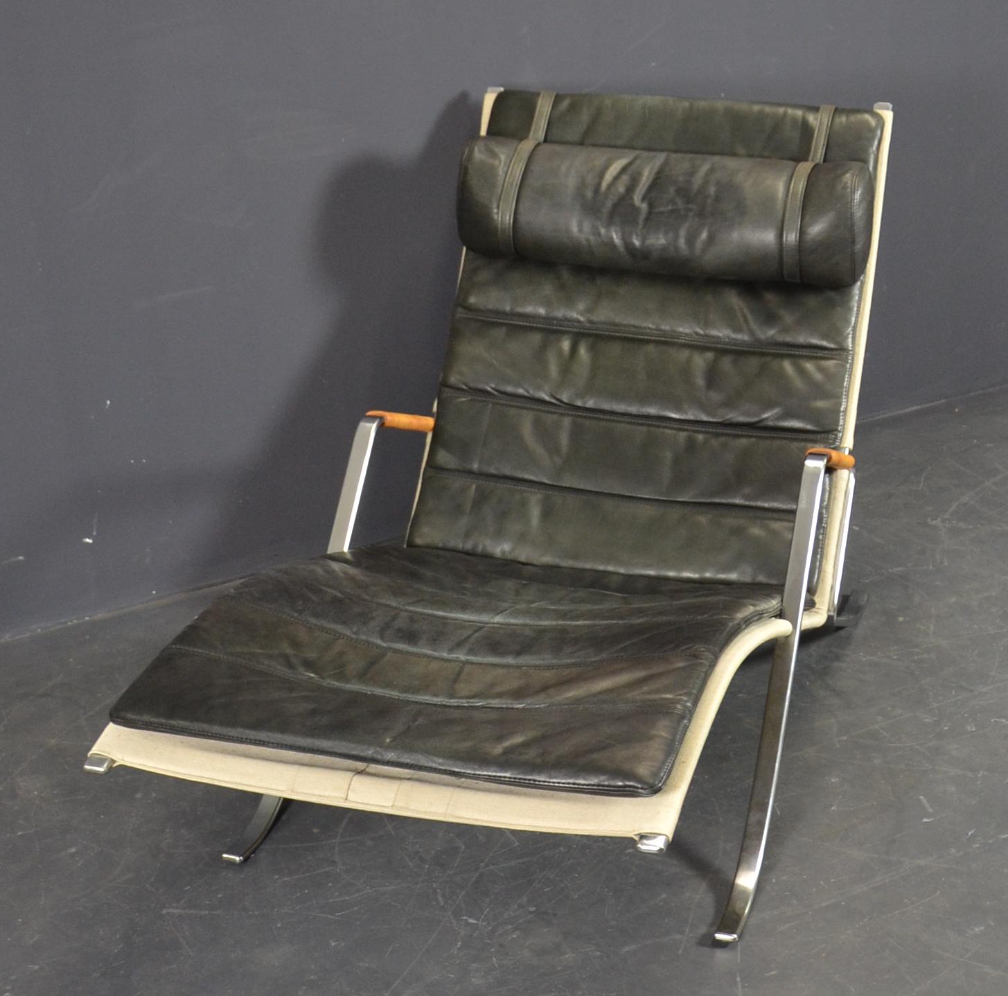 Danish FK 87 Grasshopper Chaise Lounge Fabricius & Kastholm, Lange Production 5