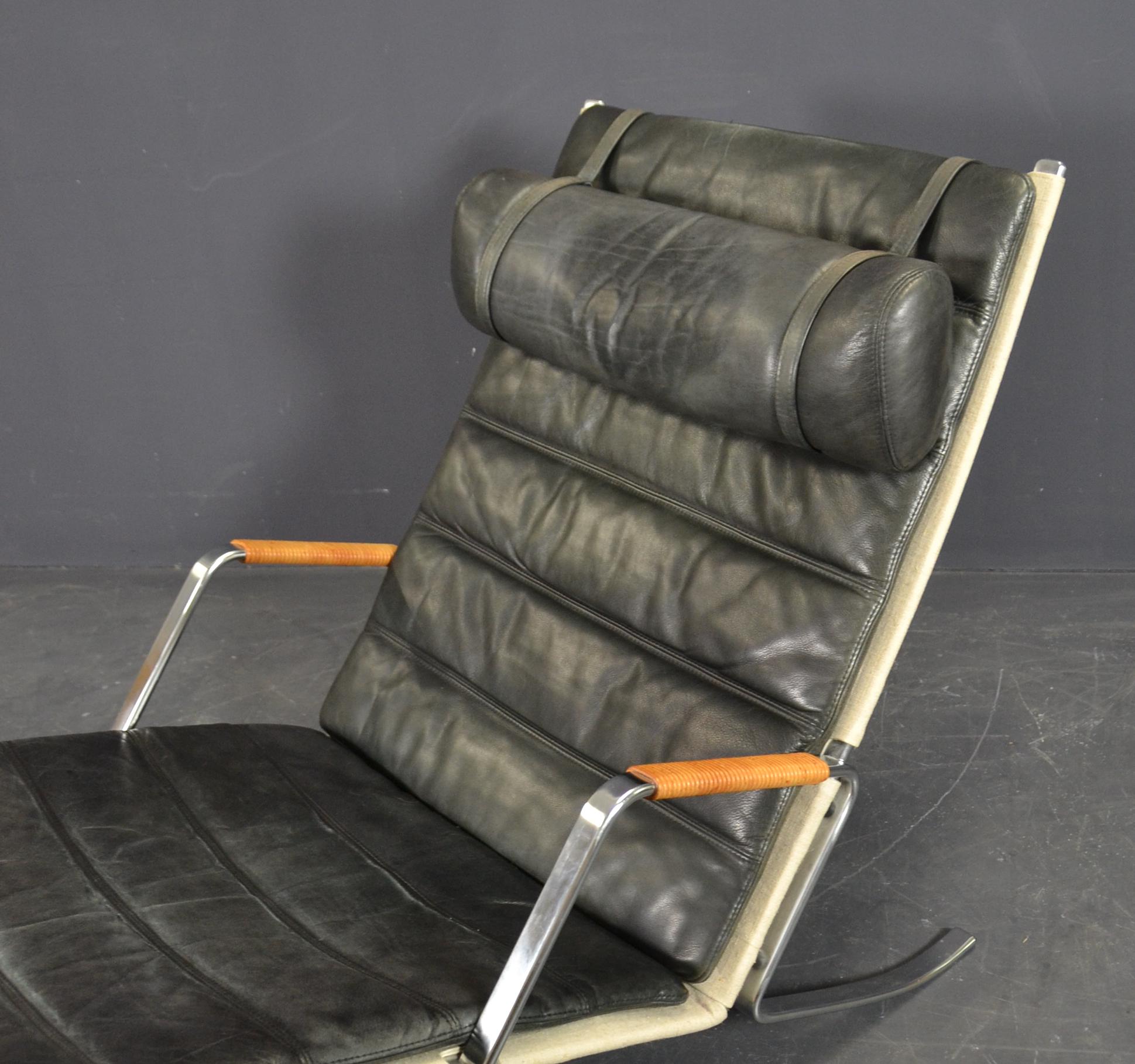 Danish FK 87 Grasshopper Chaise Lounge Fabricius & Kastholm, Lange Production 6