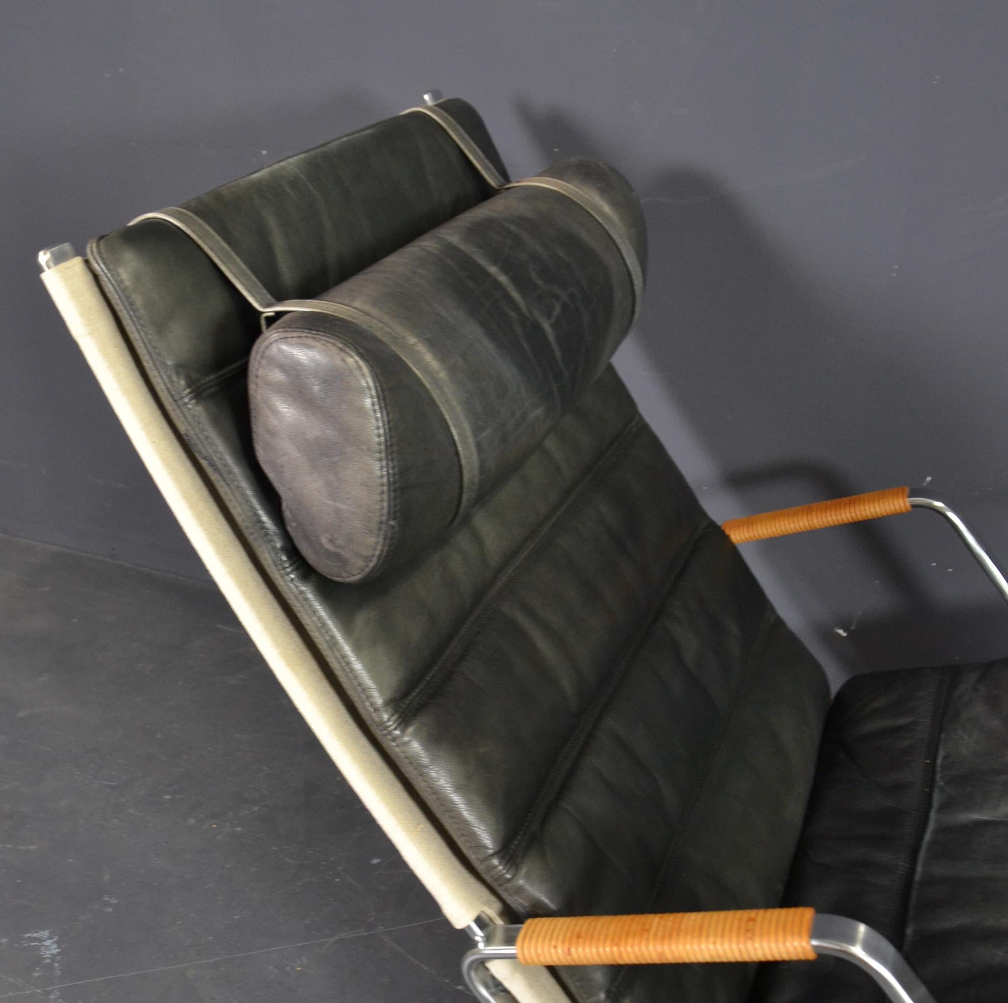 Danish FK 87 Grasshopper Chaise Lounge Fabricius & Kastholm, Lange Production In Good Condition In Hamburg, DE