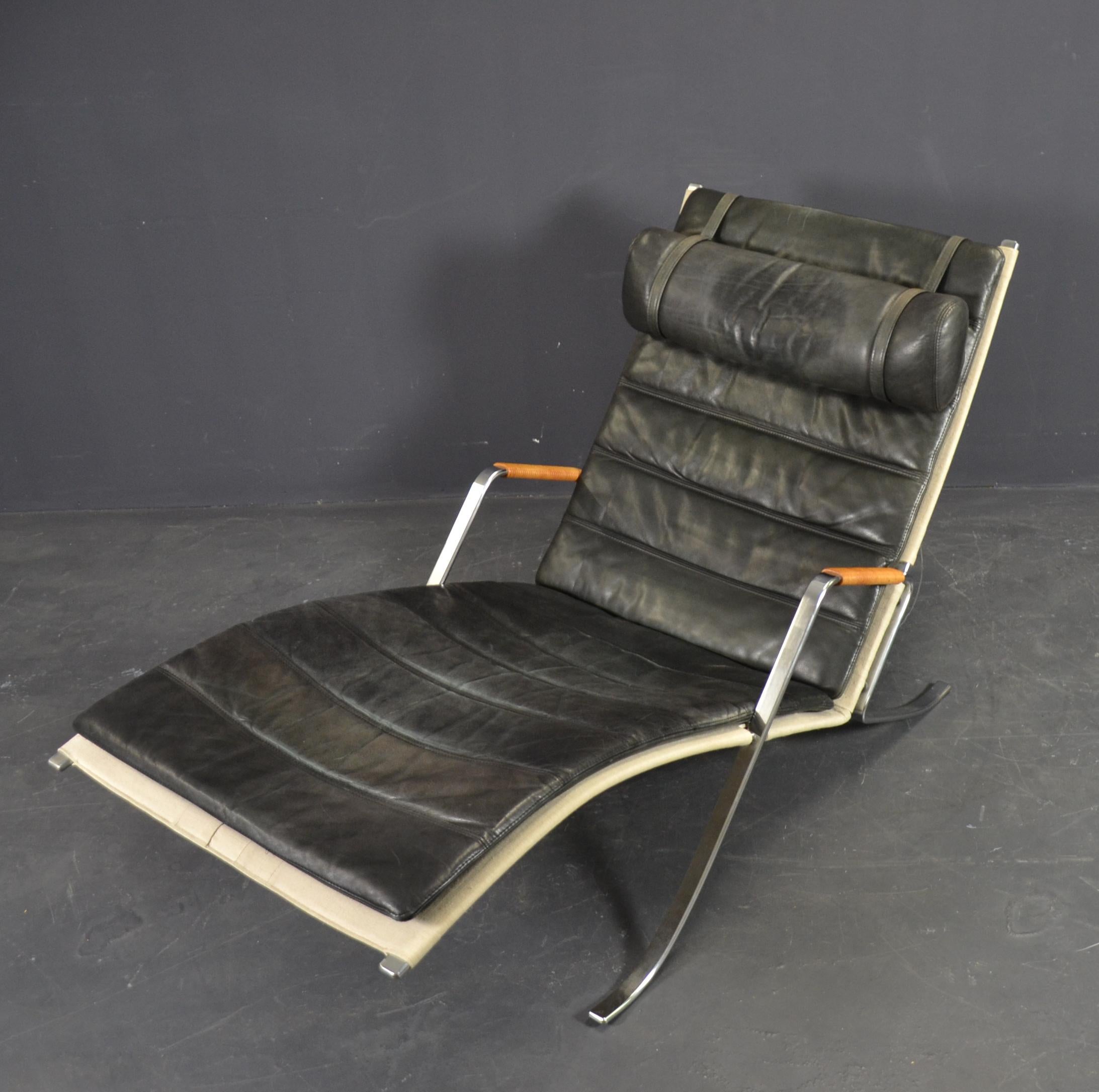 Danish FK 87 Grasshopper Chaise Lounge Fabricius & Kastholm, Lange Production 3