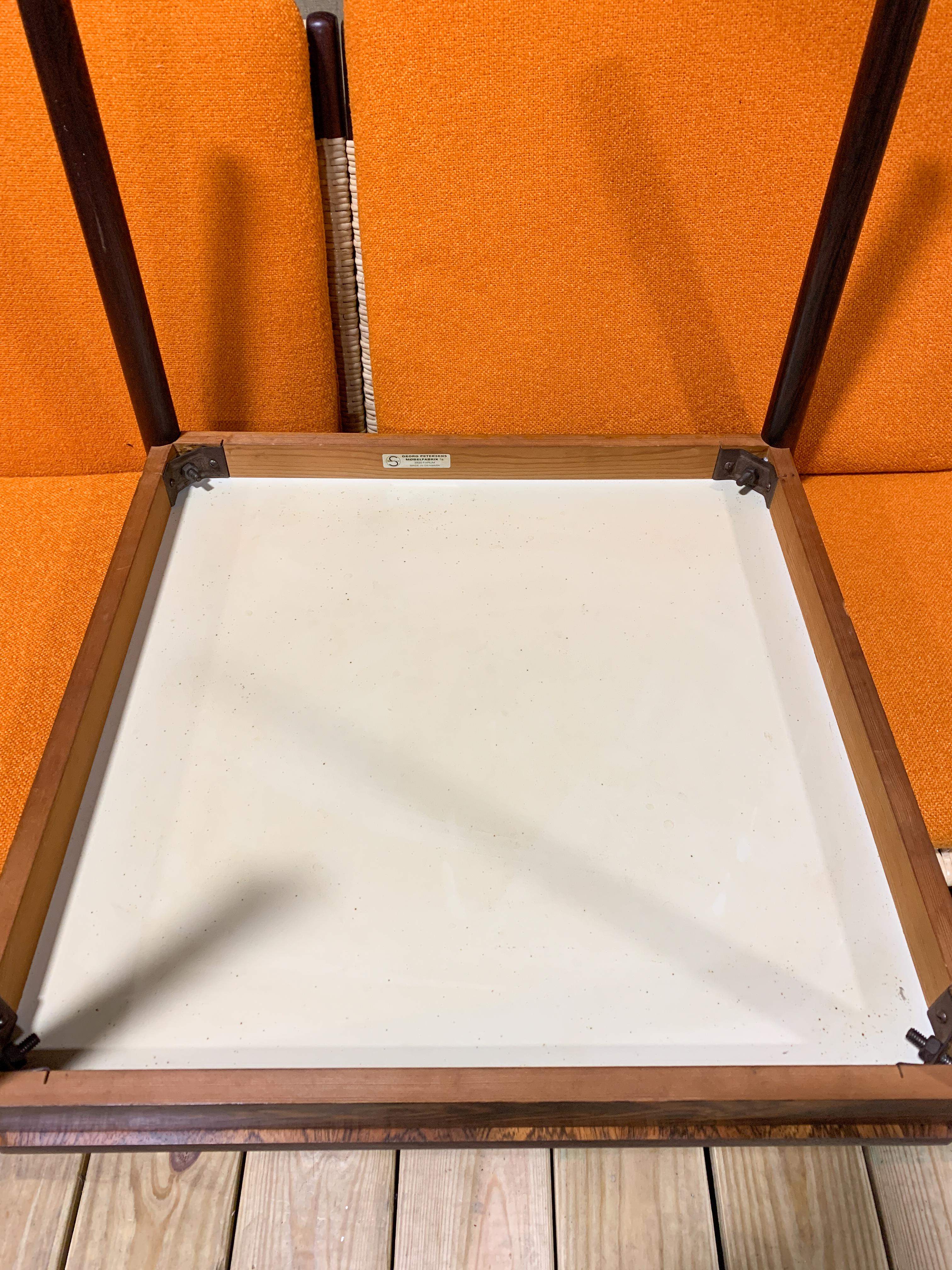 Danish Flip Top Chess Table in Rosewood 2