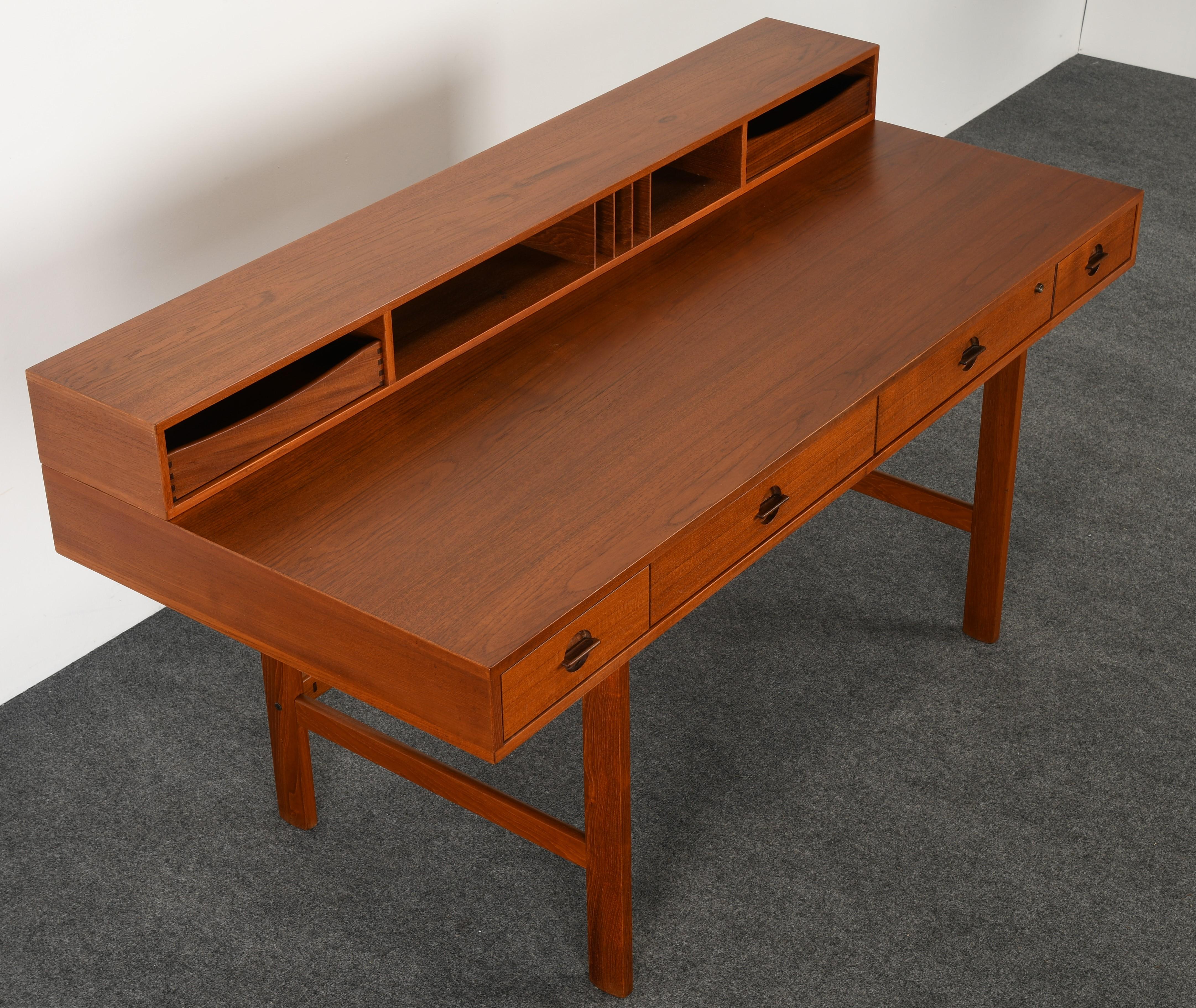 Mid-20th Century Danish Flip-Top Desk by Jens Quistgaard for Peter Lovig Nielsen in Teak, 1969