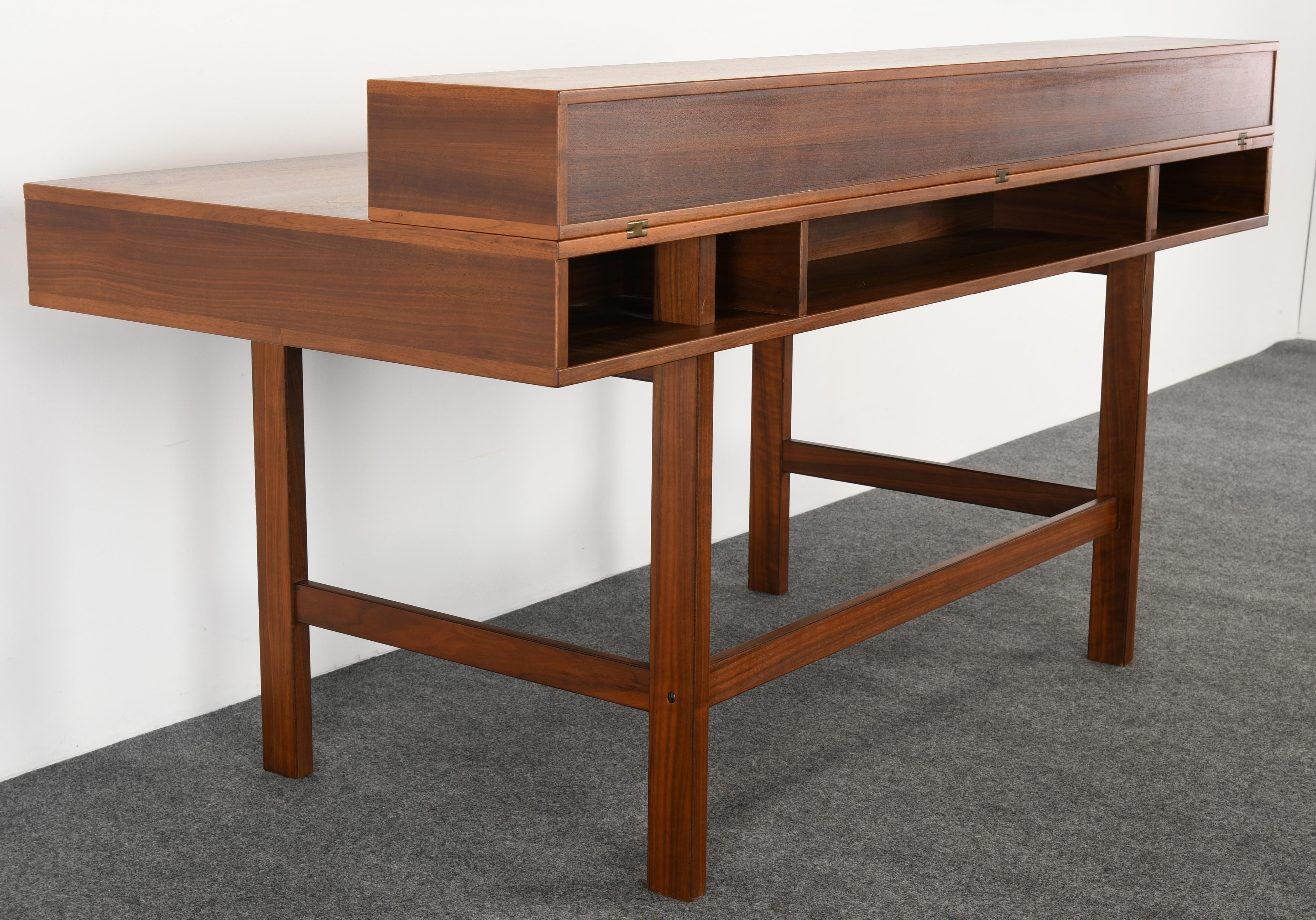 Danish Flip-Top Desk by Jens Quistgaard for Peter Lovig Nielsen in Walnut, 1969 8