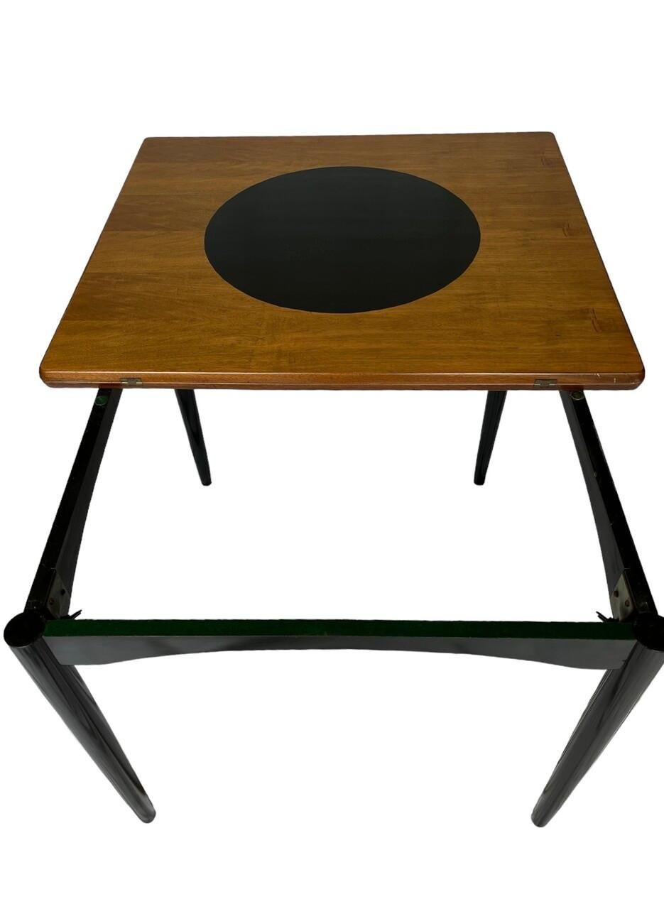 Dänischer Flip-Top-Spieltisch im Grete Jalk-Stil im Zustand „Gut“ im Angebot in Houston, TX
