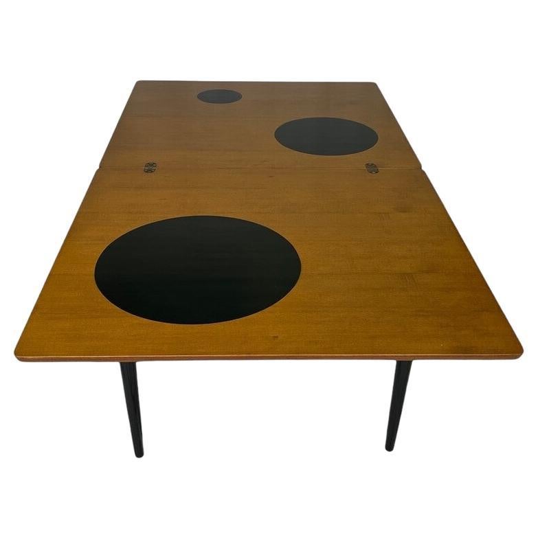 Dänischer Flip-Top-Spieltisch im Grete Jalk-Stil im Angebot