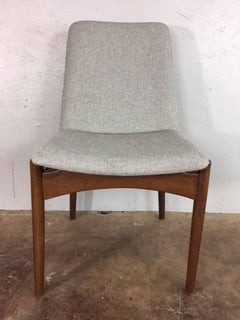 Danish Floating Dining Chairs in Walnut