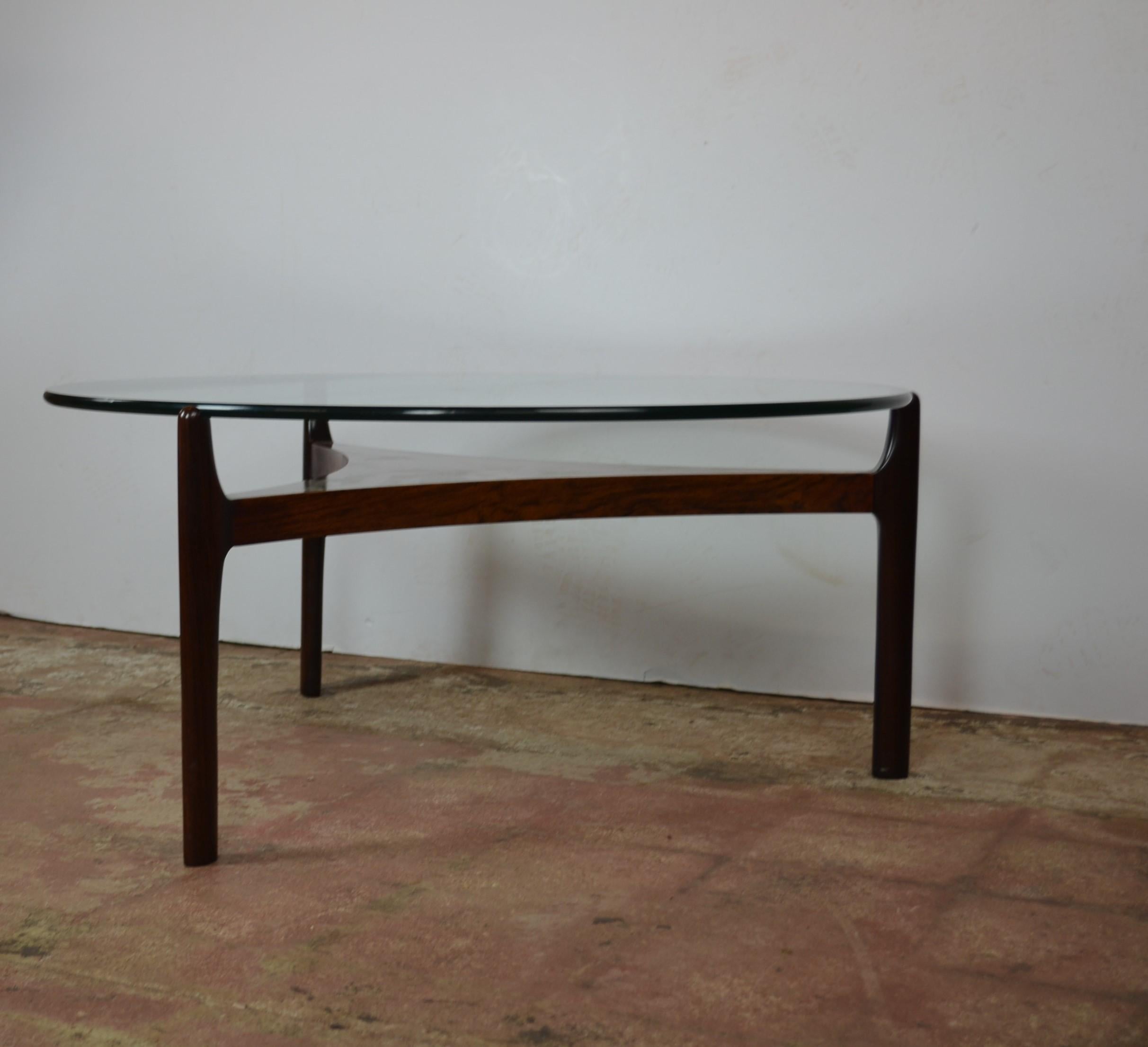 Danish Rosewood Coffee Table by Sven Ellekaer 1