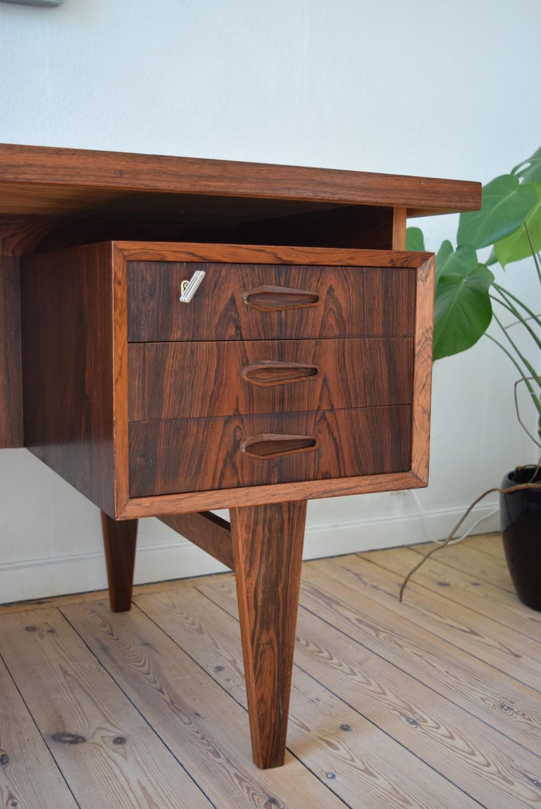 Danish Floating Rosewood Desk 1960s For Sale At 1stdibs