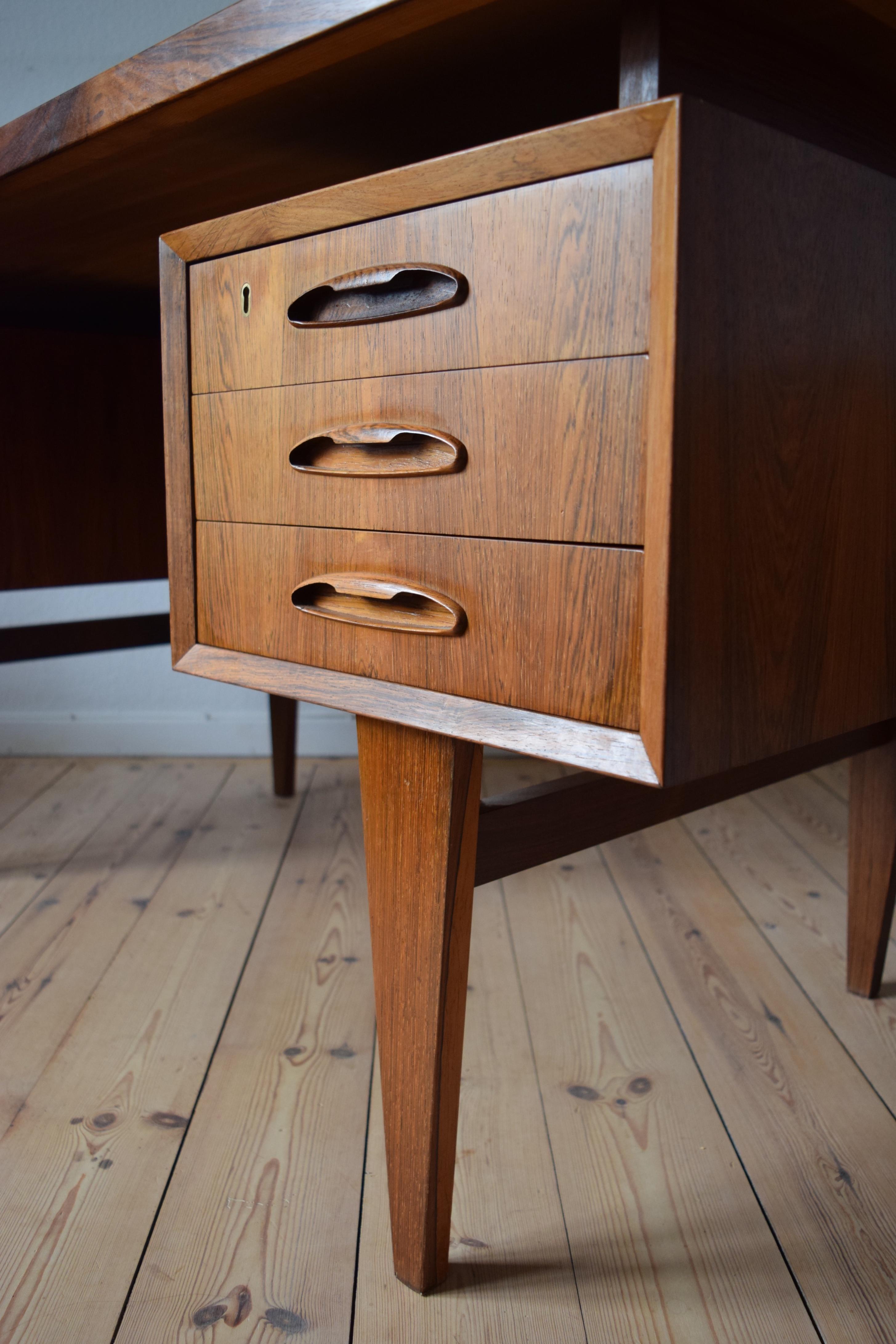 Danish Floating Rosewood Desk 2