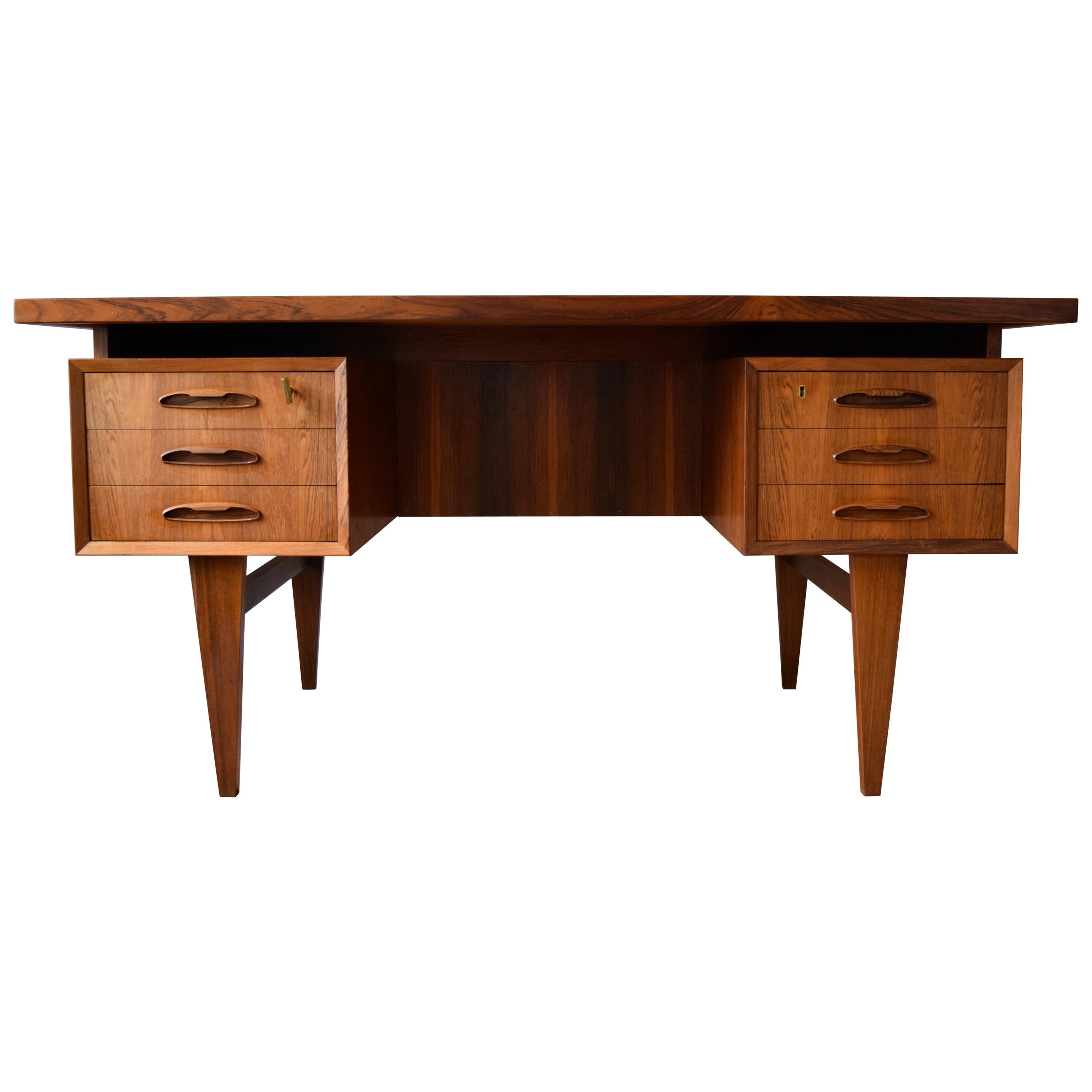 Danish Floating Rosewood Desk