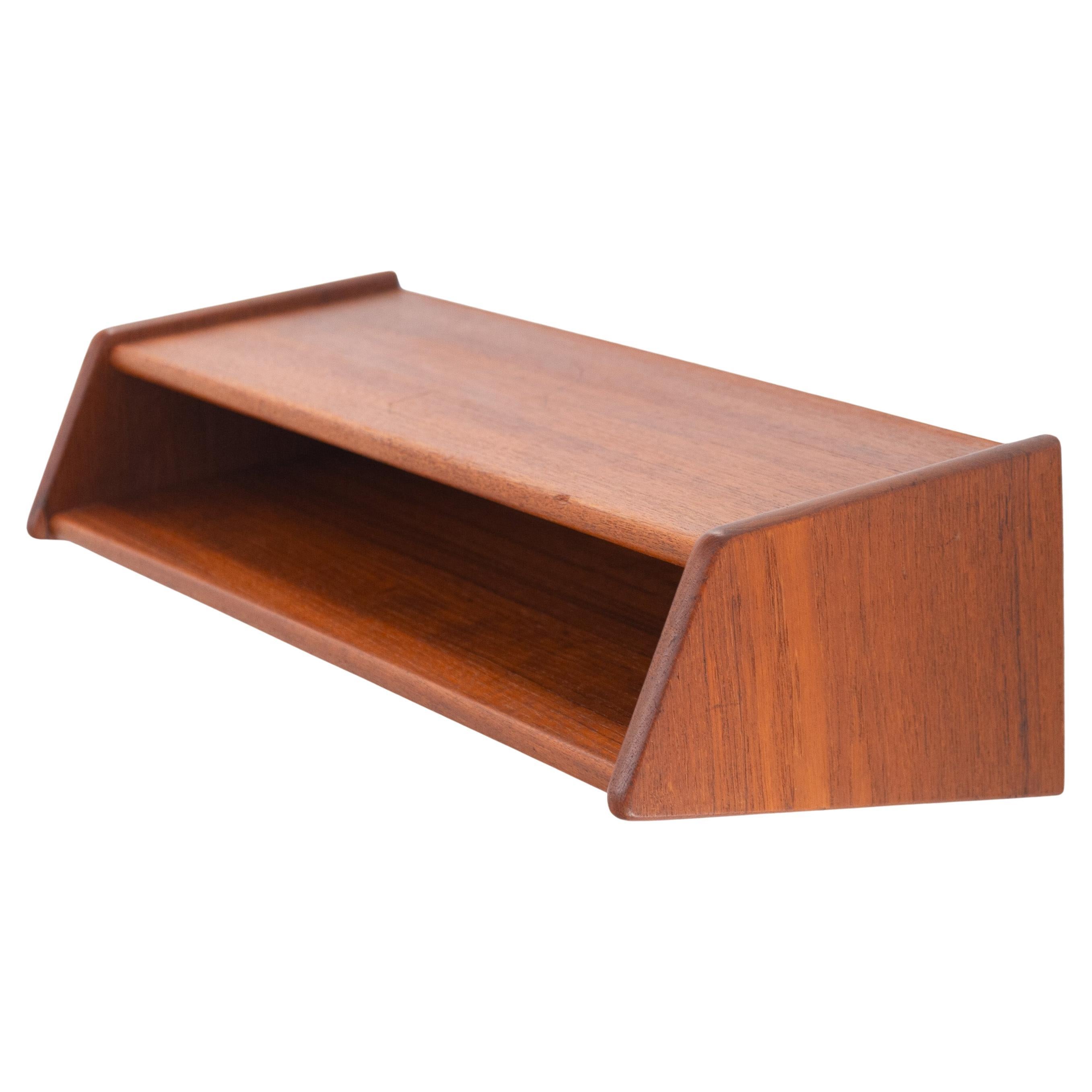 Danish Floating Teak Shelf by Kai Kristiansen for Aksel Kjersgaard, 1960s.