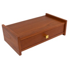 Danish Floating Teak Shelf with Drawer, 1960s.
