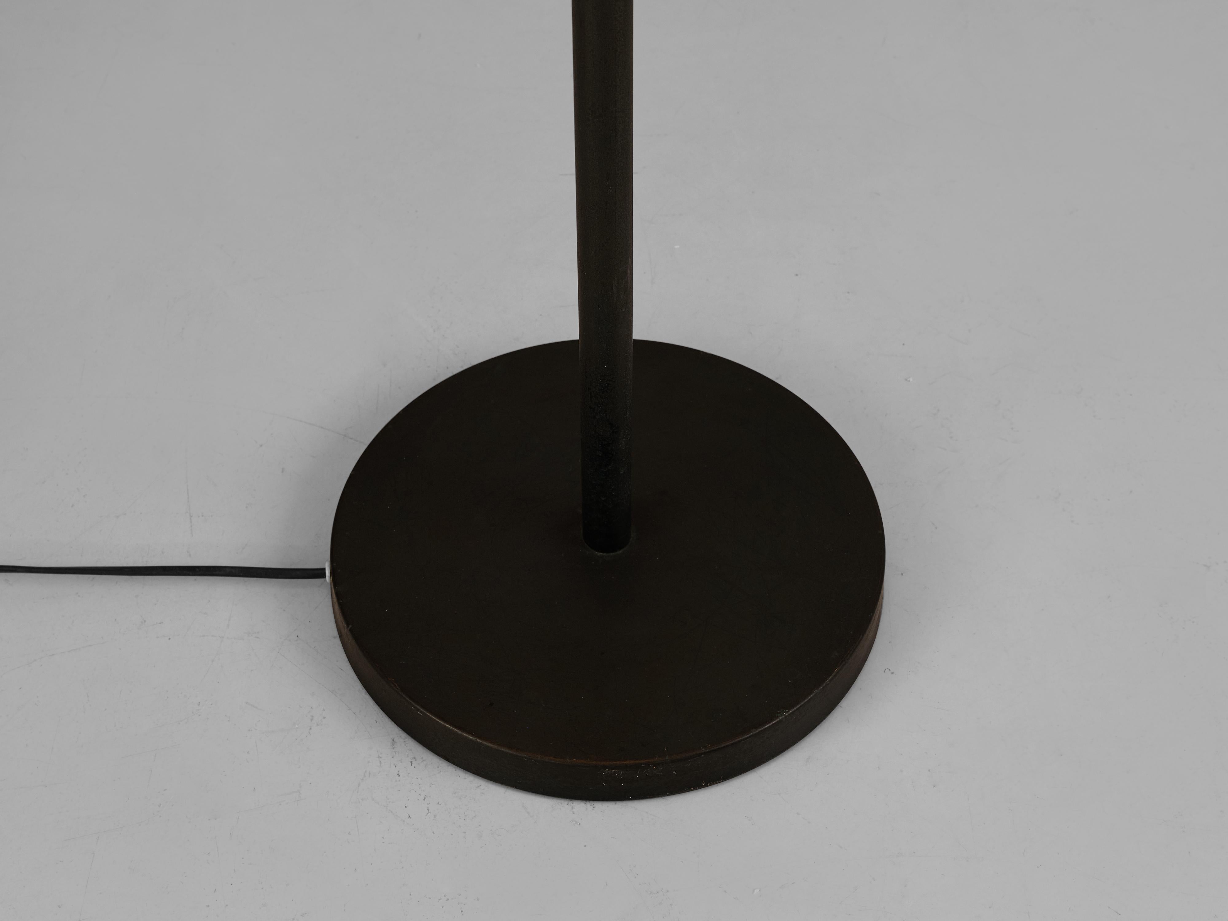 Scandinavian Modern Danish Floor Lamp in Aluminum and Steel