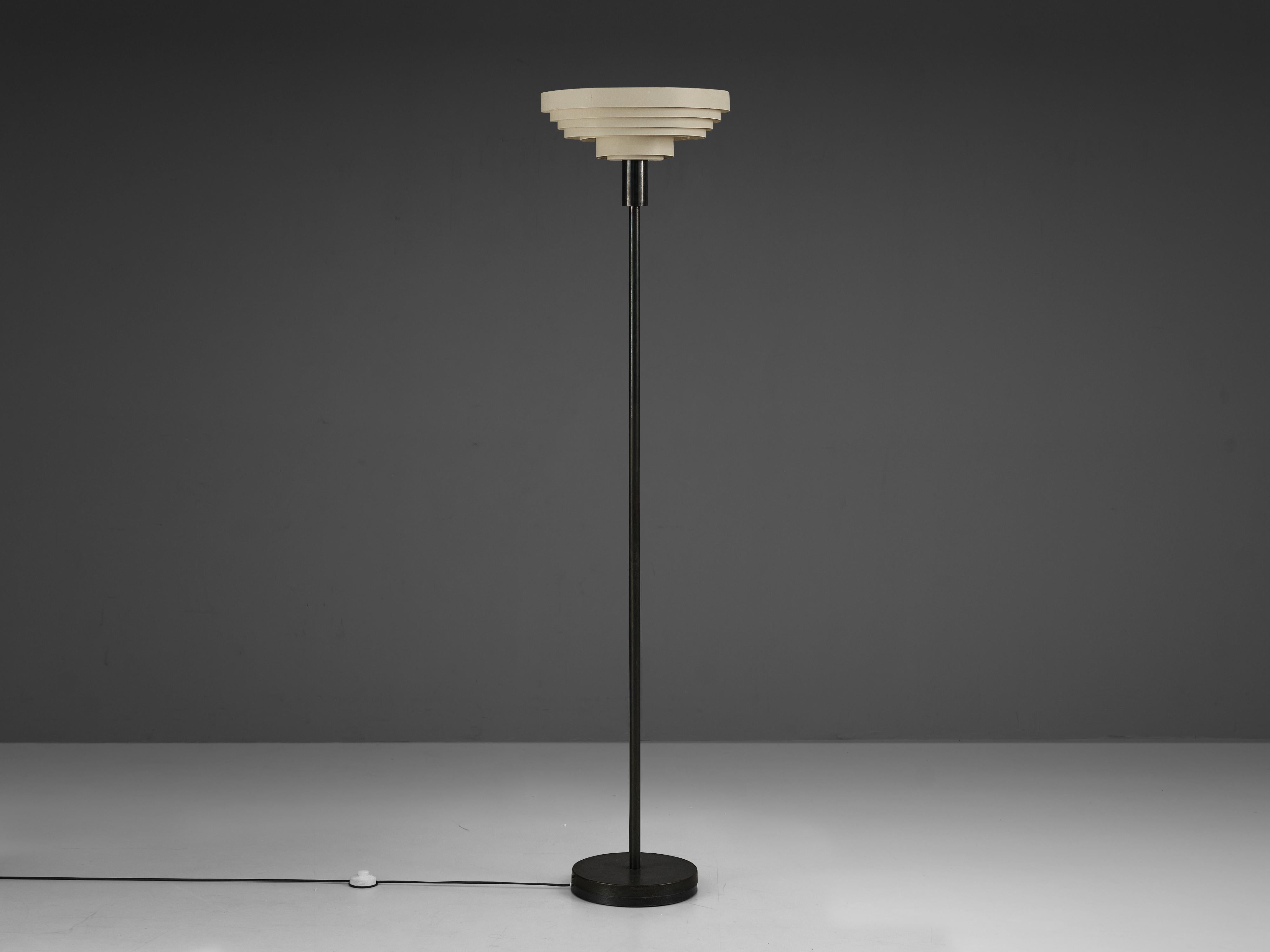 Mid-20th Century Danish Floor Lamp in Aluminum and Steel
