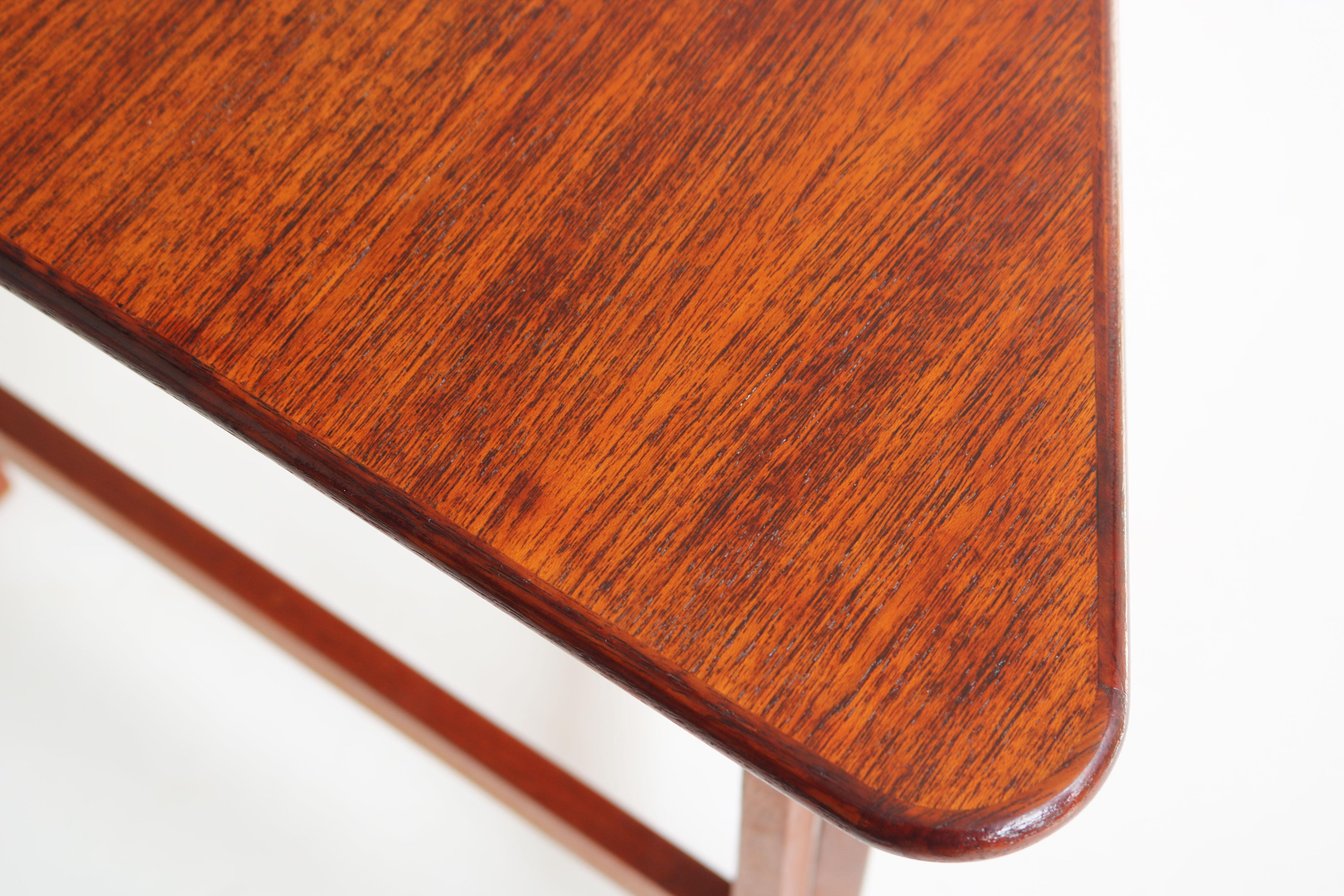 Mid-Century Modern Danish Foldable Side Table in teak Designed by Illum Wikkelsø for CFC Silkeborg For Sale