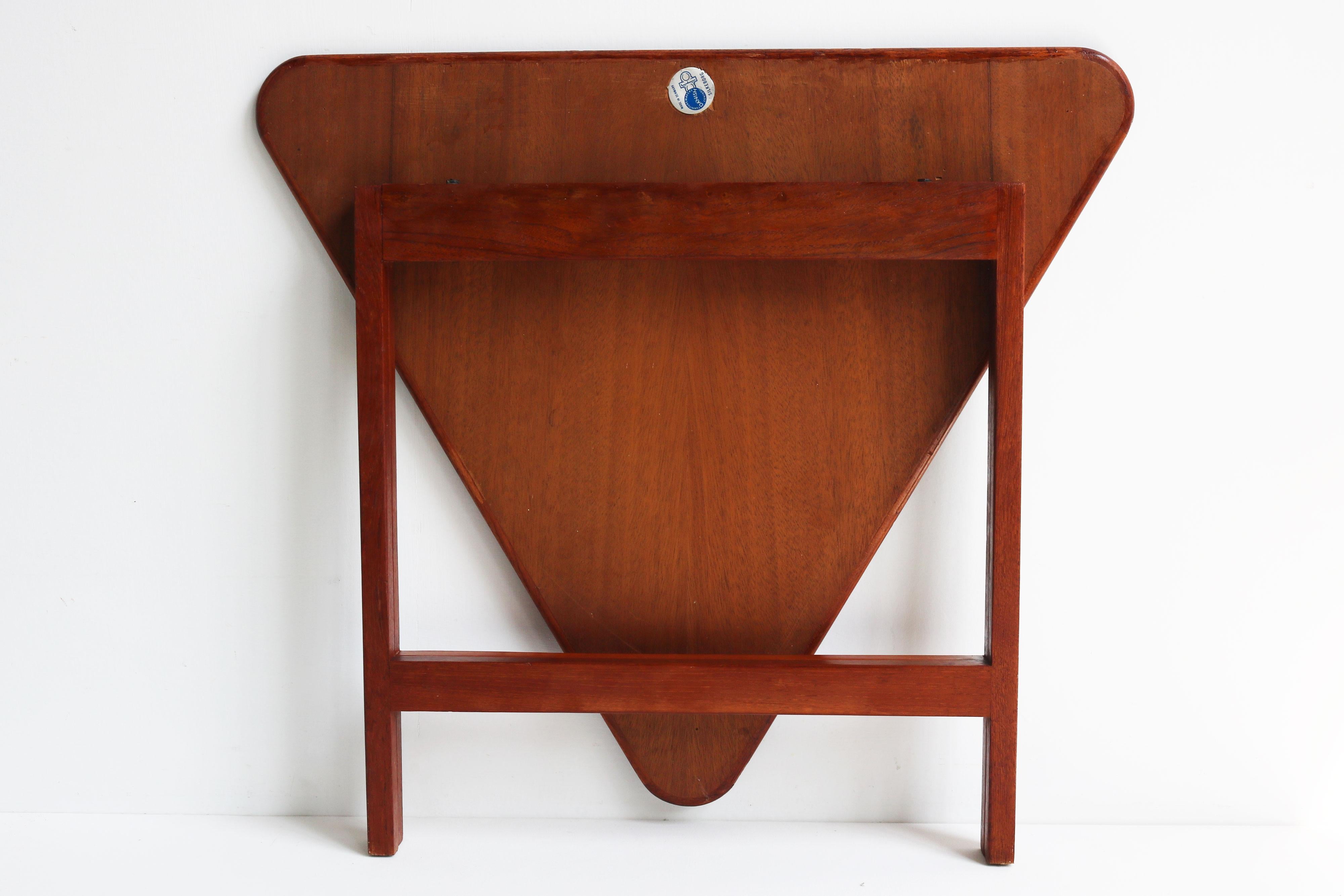 Mid-20th Century Danish Foldable Side Table in teak Designed by Illum Wikkelsø for CFC Silkeborg For Sale