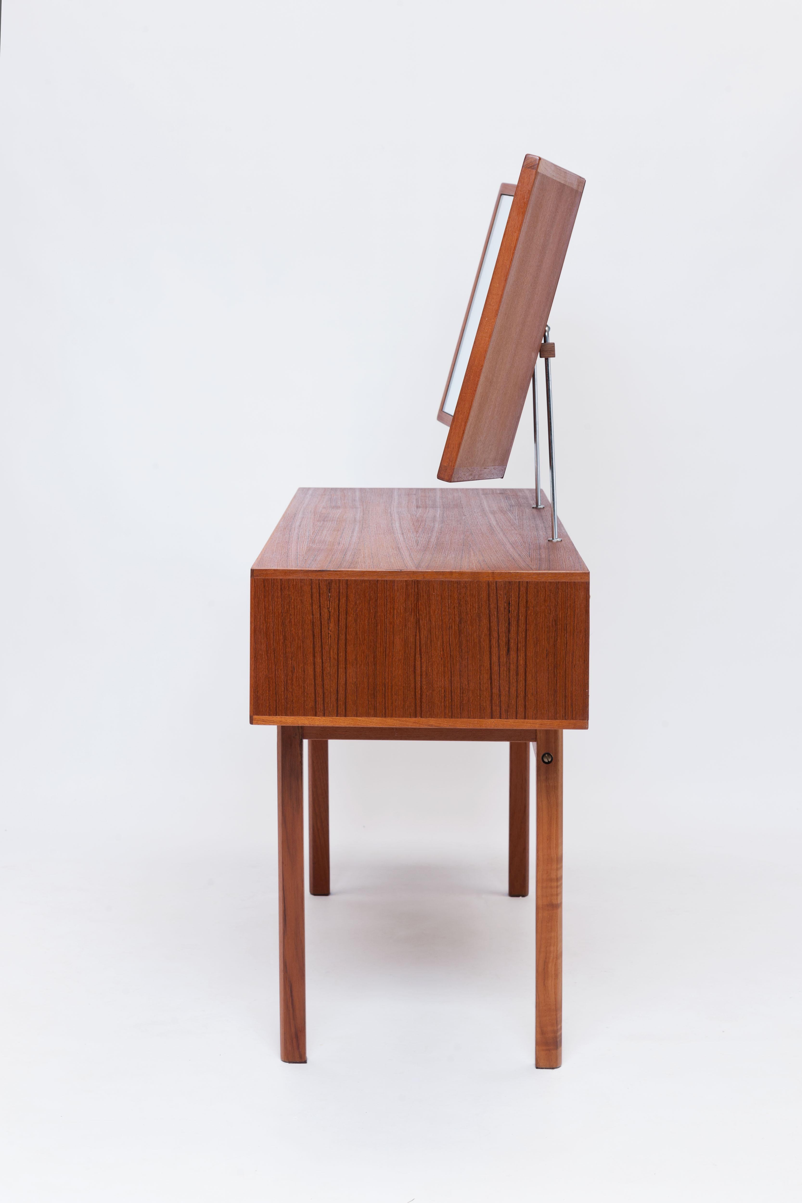 Mid-20th Century Danish Folding Mirror Vanity / Dressing Table by Kai Kristiansen, A. Kjersgaard