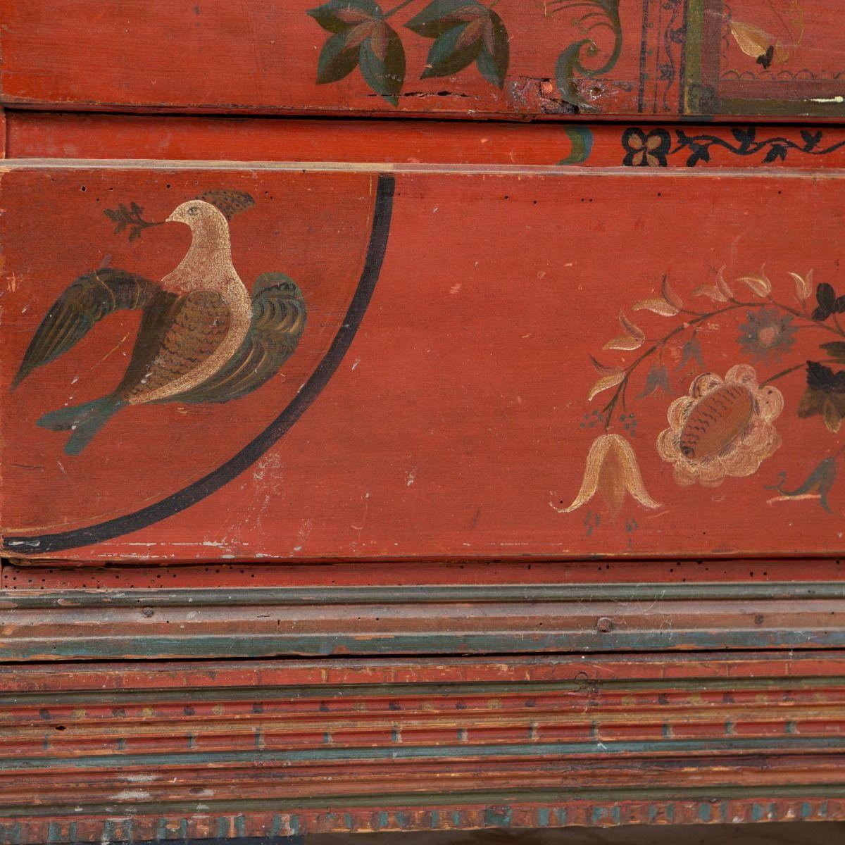 Commode d'art populaire danois avec peinture originale de Niels P. Dyhr en vente 2