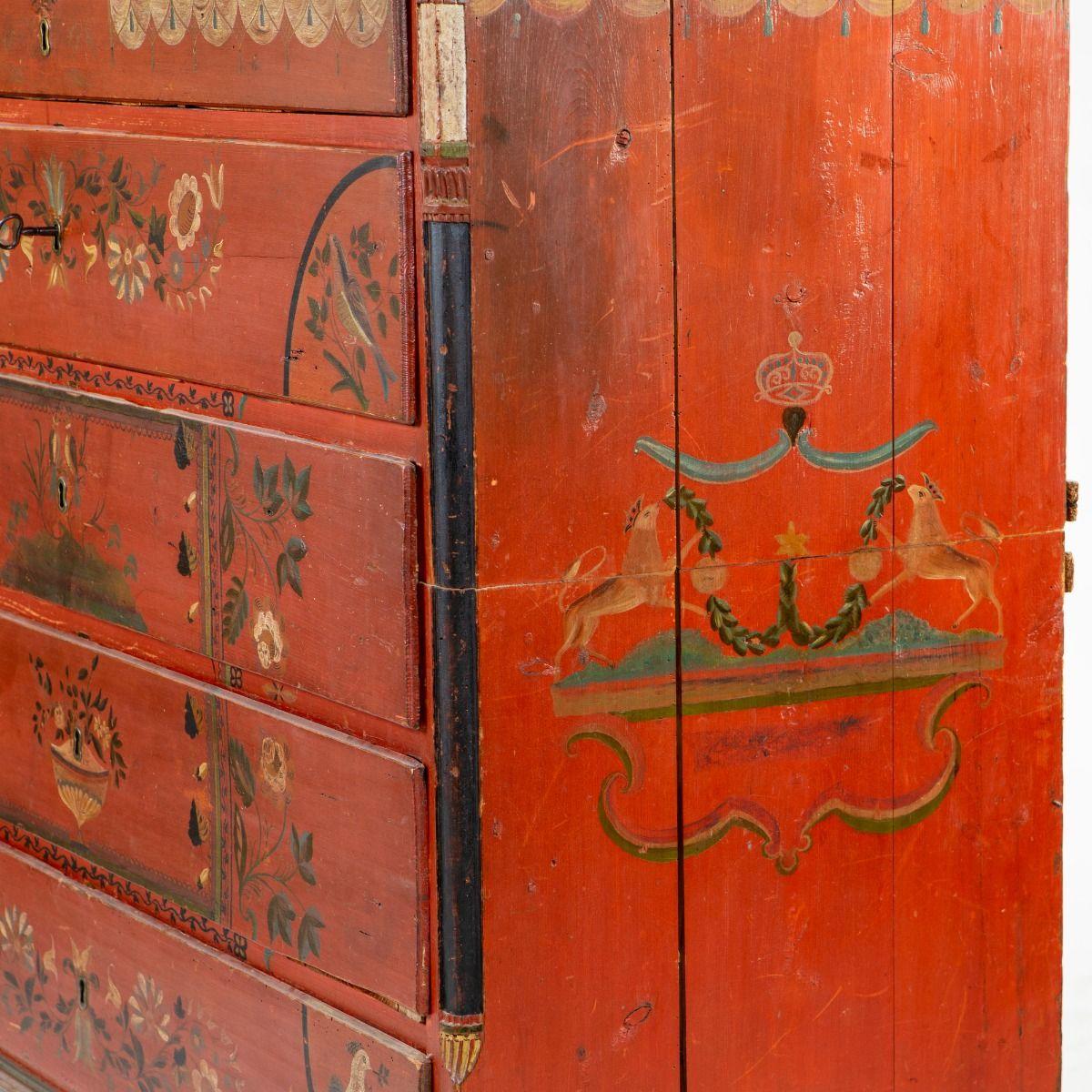 Commode d'art populaire danois avec peinture originale de Niels P. Dyhr en vente 3
