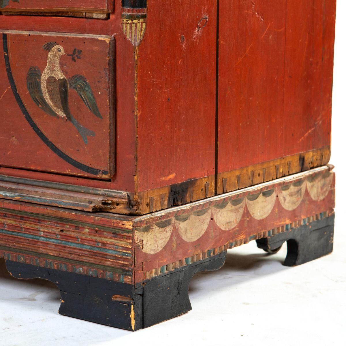 Commode d'art populaire danois avec peinture originale de Niels P. Dyhr en vente 9