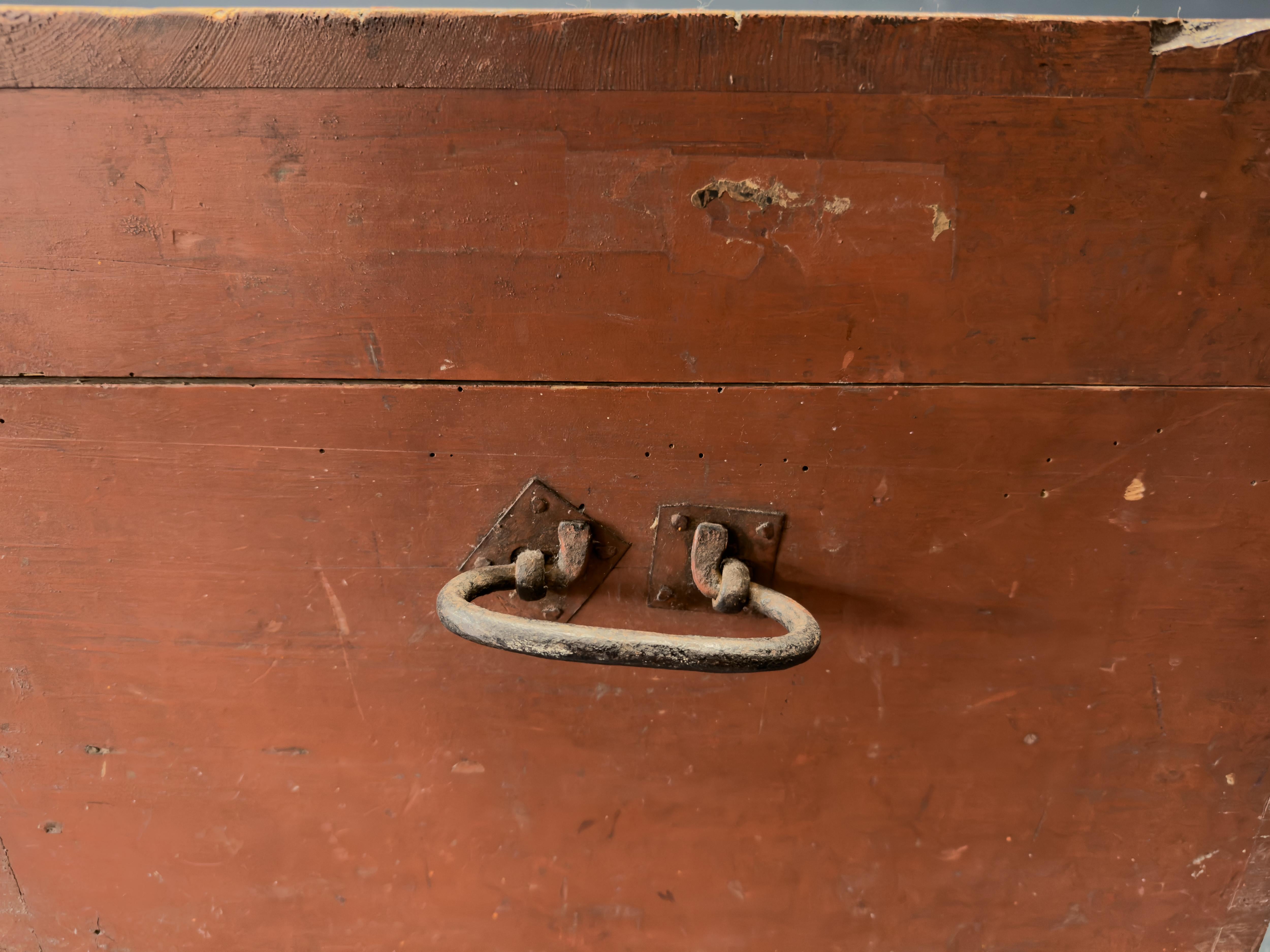 Danish Folk Pine Chest For Sale 7